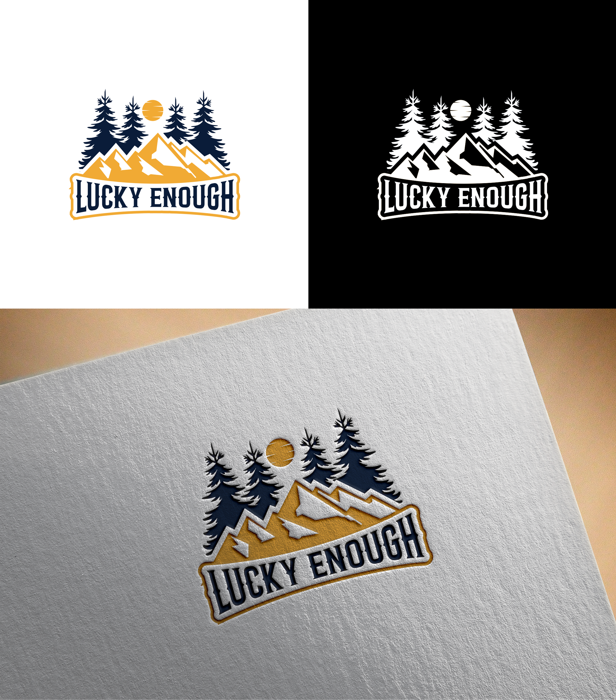 Logo Design by RA-bica for Lucky Enough Outdoors | Design #34715460