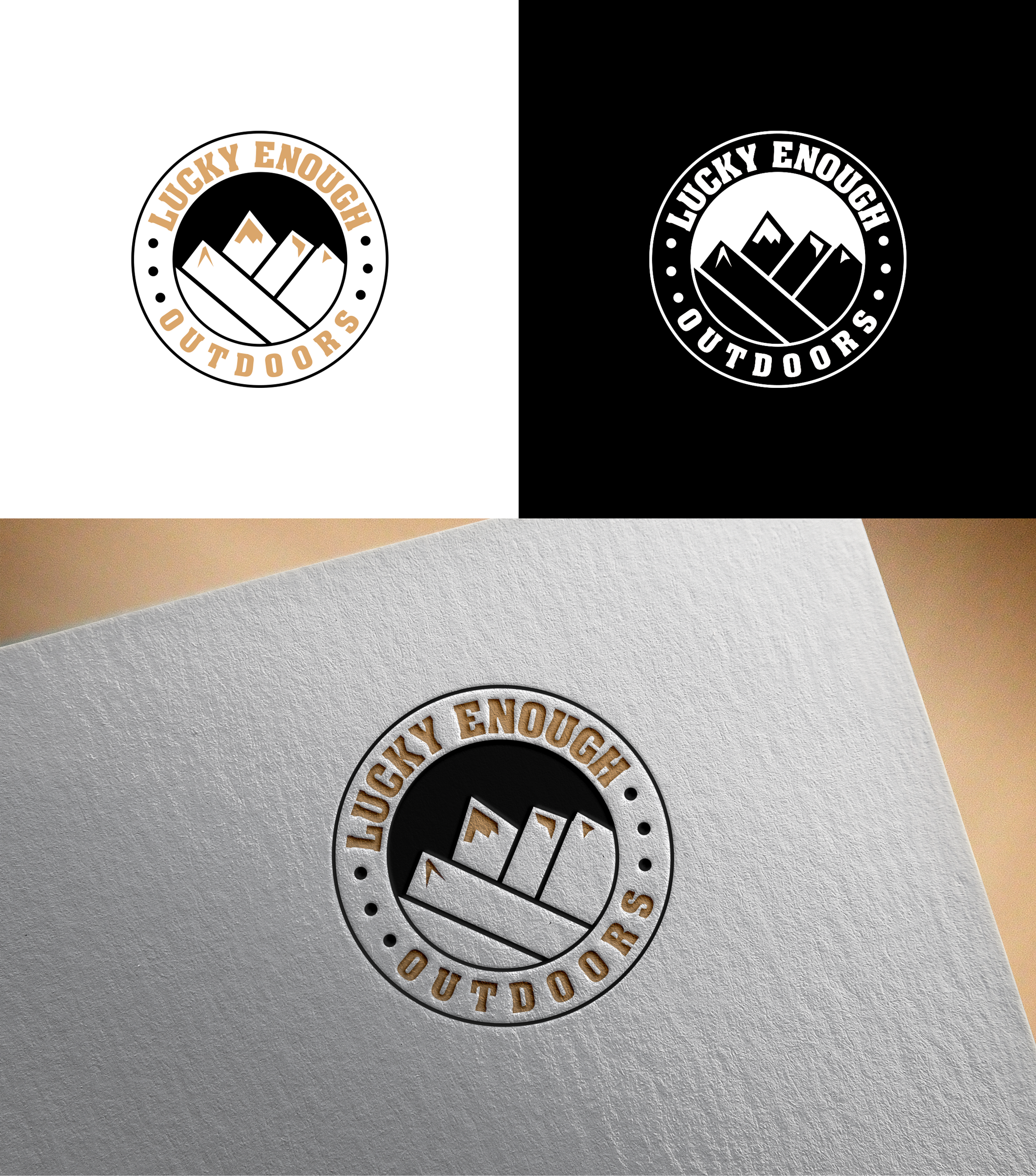 Logo Design by RA-bica for Lucky Enough Outdoors | Design #34715462