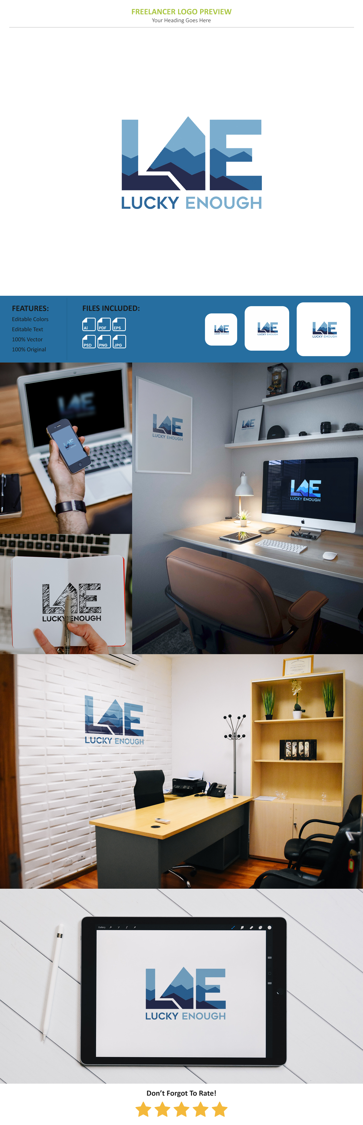 Logo Design by VectorForge for Lucky Enough Outdoors | Design #34700297