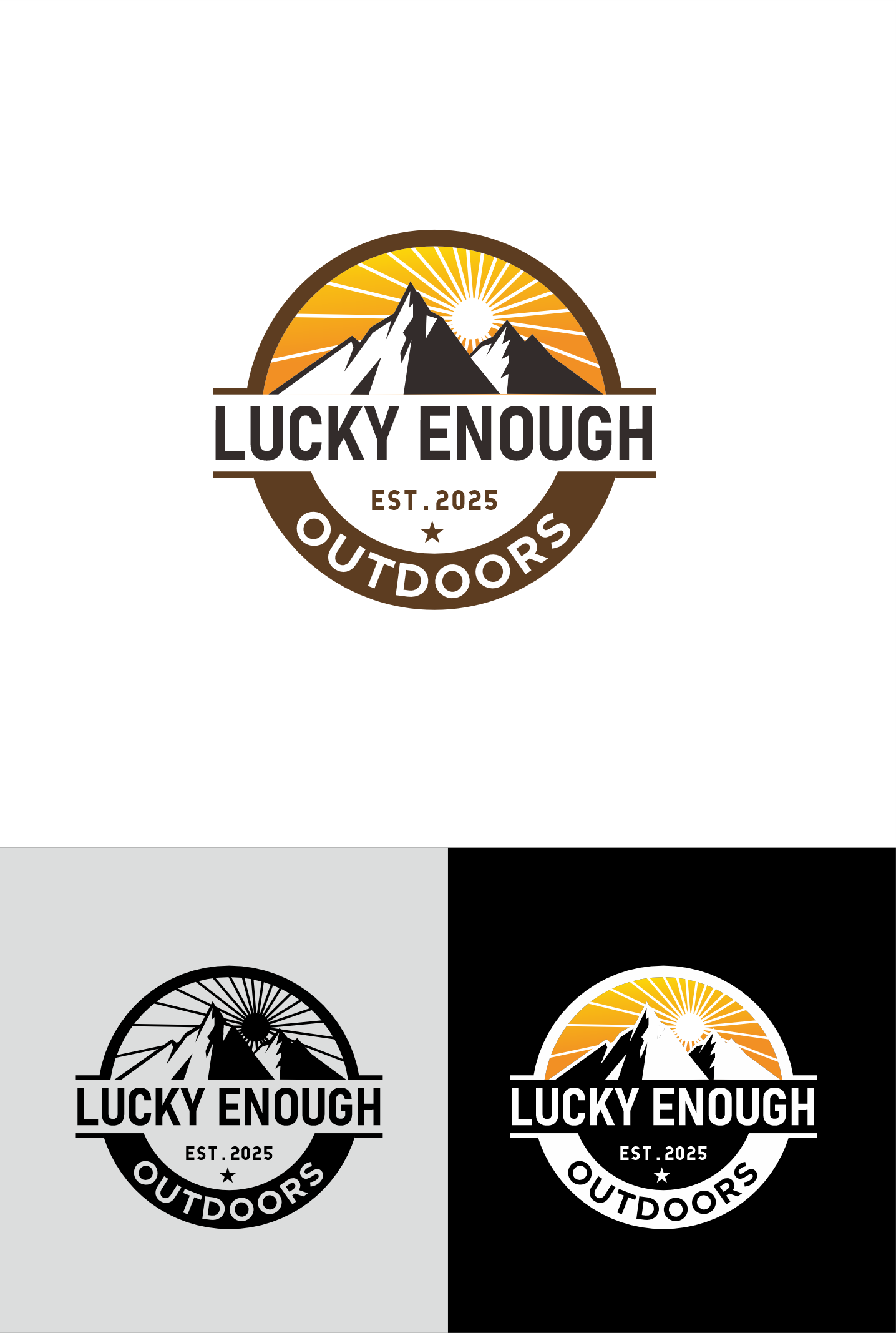 Logo Design by Ce_art for Lucky Enough Outdoors | Design #34714177