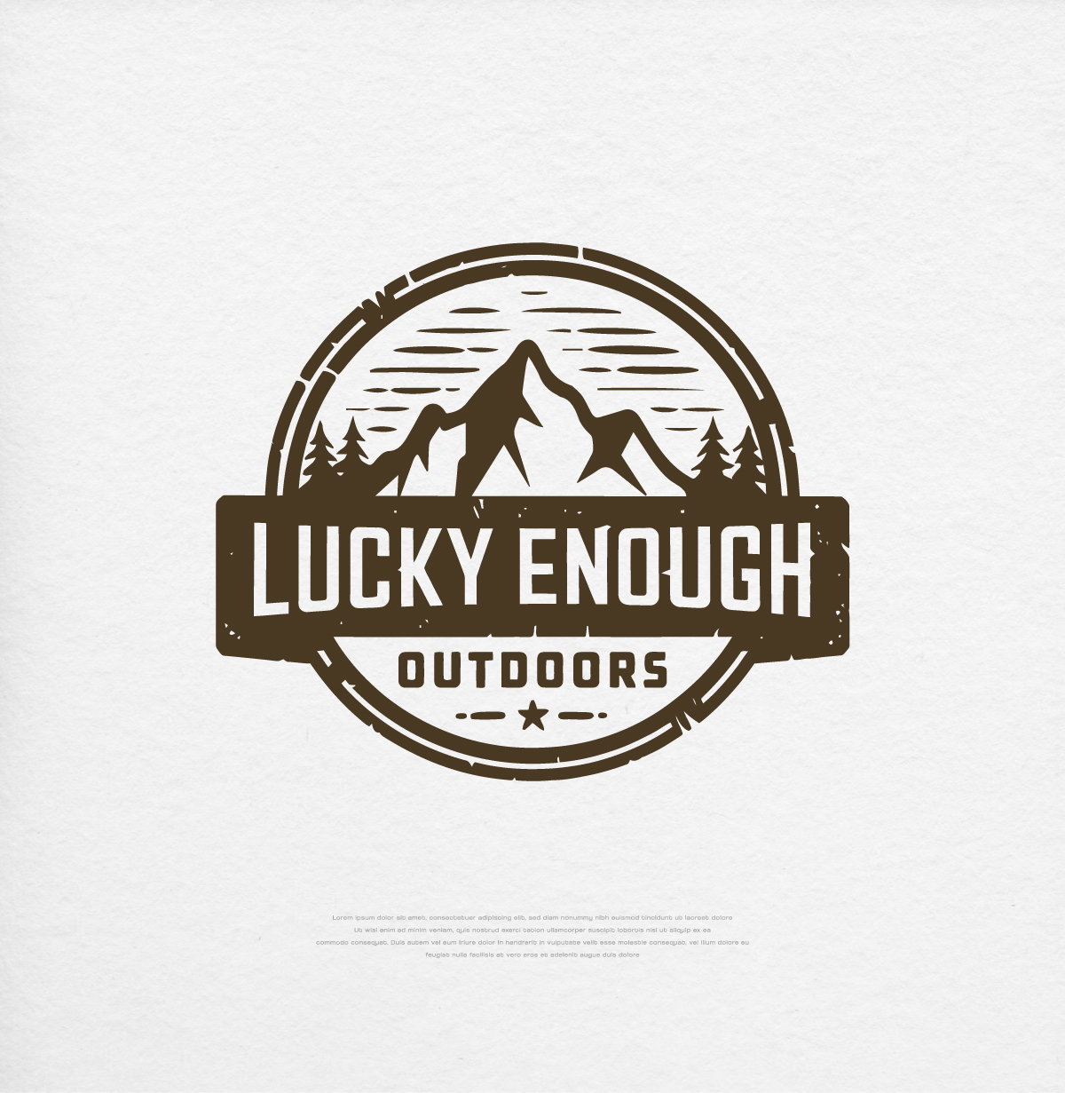 Logo Design by apik. for Lucky Enough Outdoors | Design #34711372