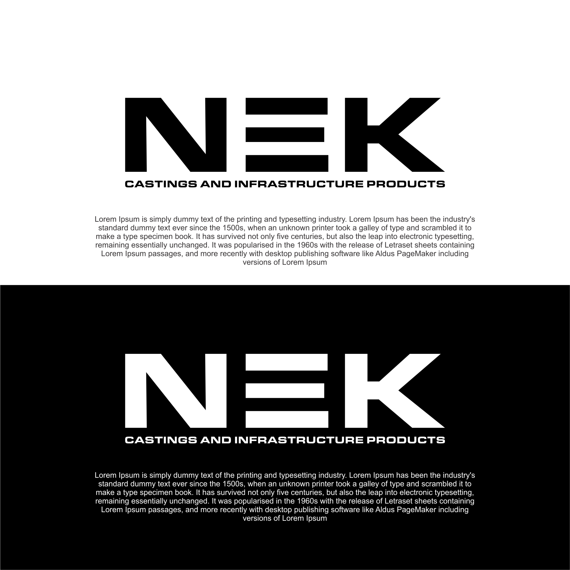 Diseño de Logo por diego costa para NEK Castings & Infrastructure Products  | Diseño #34704588