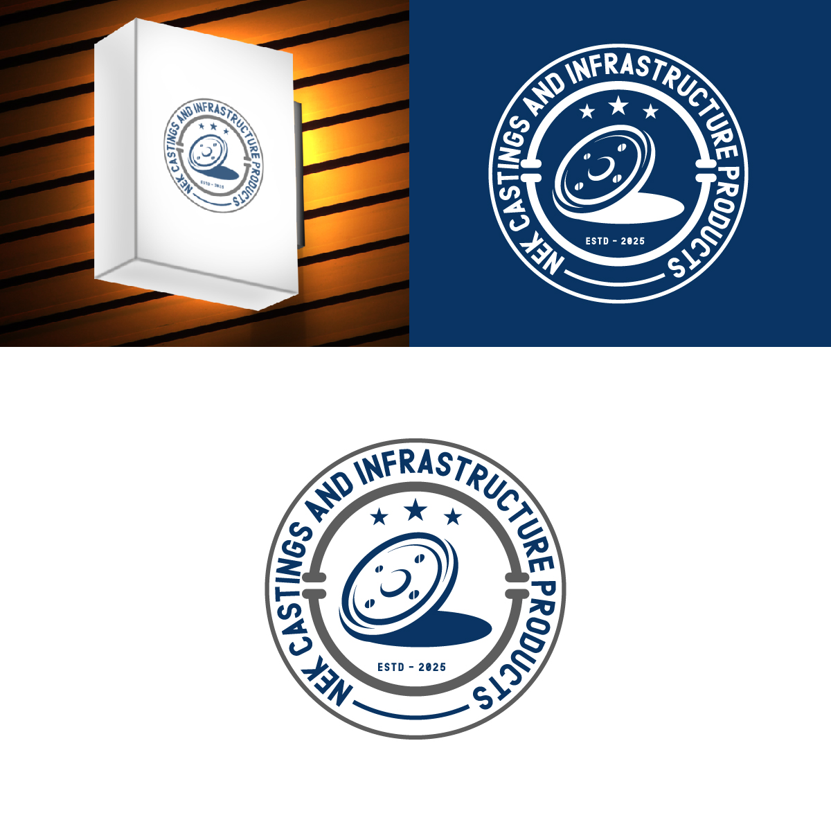 Logo Design by fly  design for NEK Castings & Infrastructure Products  | Design #34704783