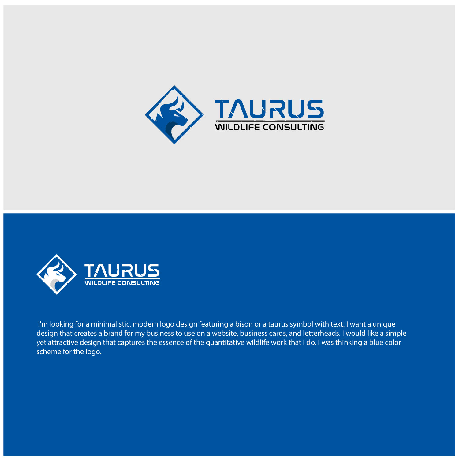 Logo Design by Mega House for Taurus Wildlife Consulting | Design #34711374