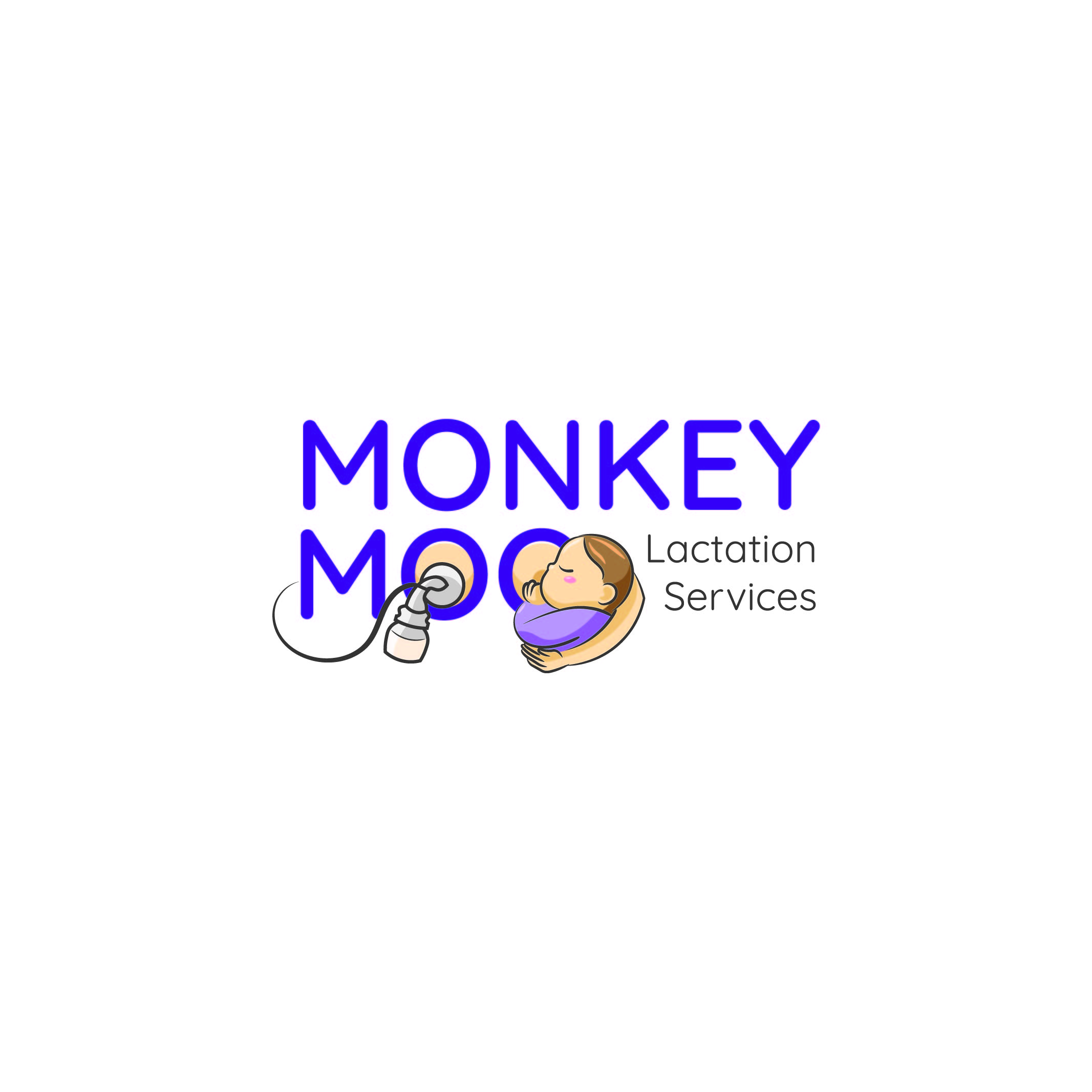 Logo-Design von Bimo Designs für Monkey Moo Lactation Services | Design #34716187
