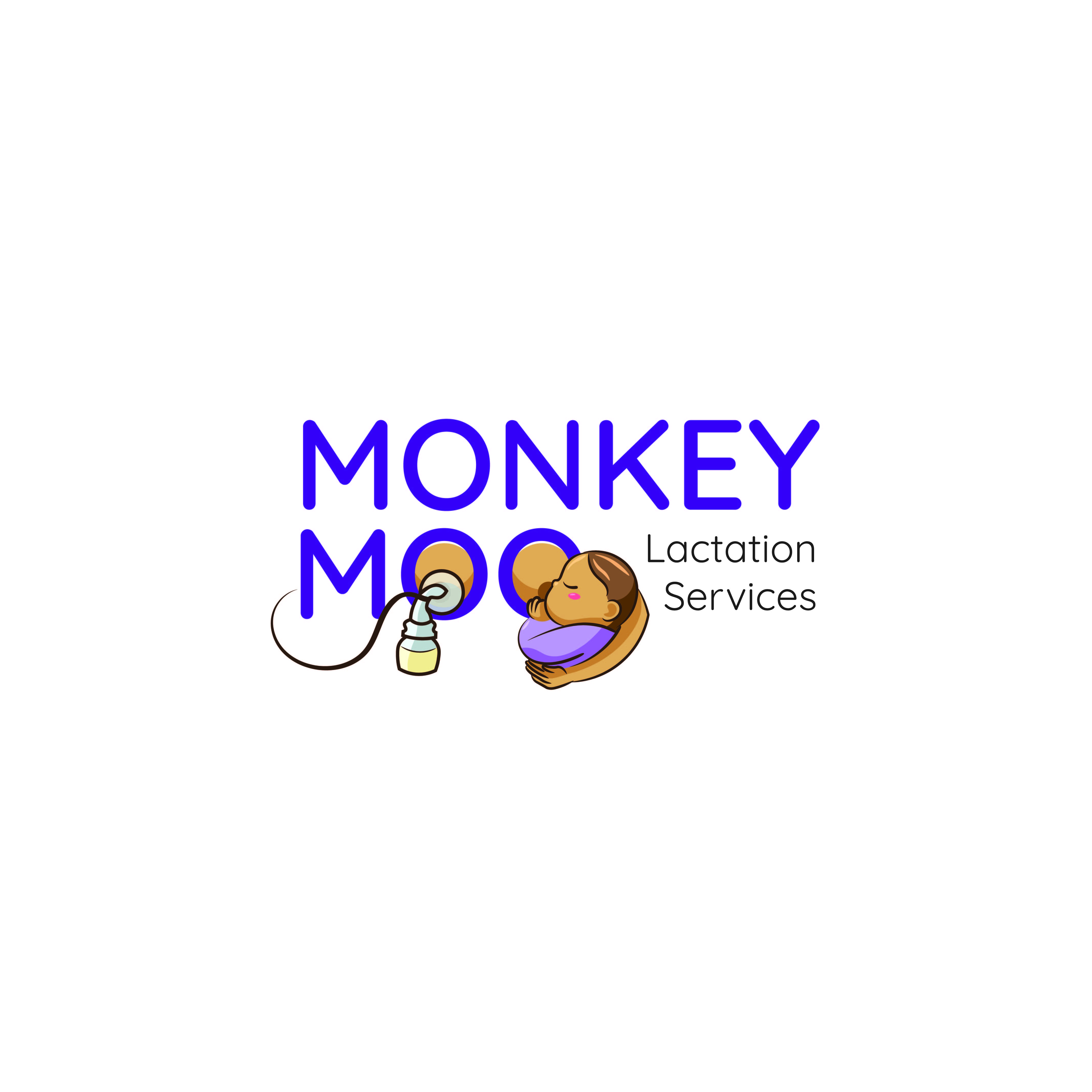 Logo Design by Bimo Designs for Monkey Moo Lactation Services | Design #34735733