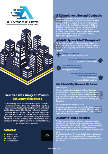 Flyer Design by DesignworkJournal for A-1 Voice & Data | Design #34723427