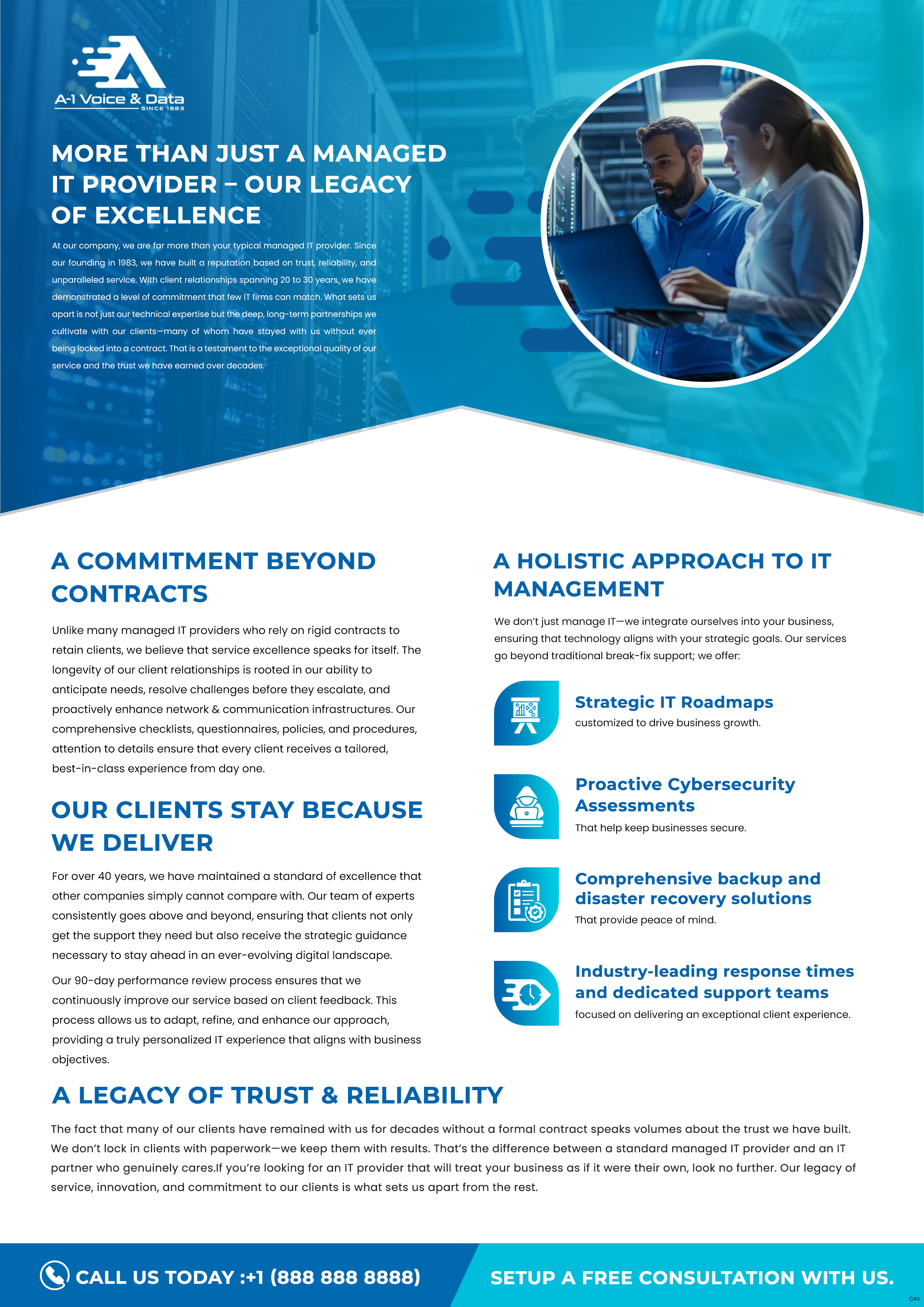 Diseño de Flyer por pb para A-1 Voice & Data | Diseño #34725070