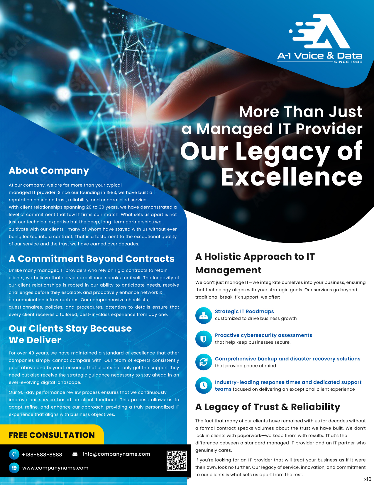 Diseño de Flyer por pb para A-1 Voice & Data | Diseño #34725078