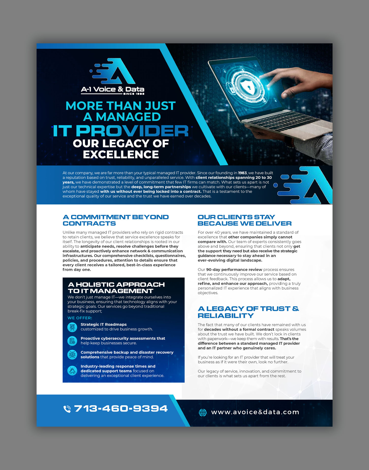 Diseño de Flyer por debdesign para A-1 Voice & Data | Diseño #34724410