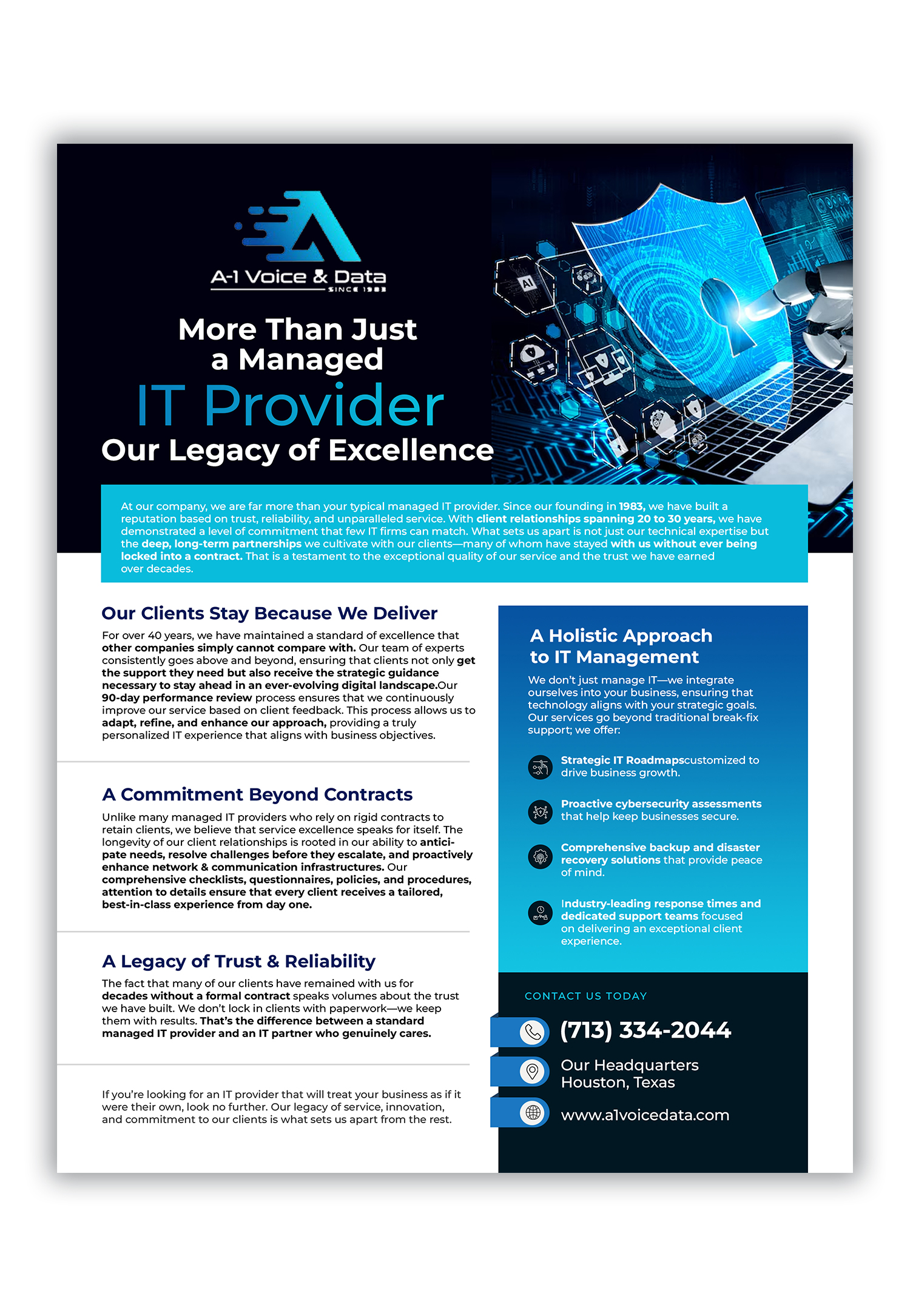 Diseño de Flyer por debdesign para A-1 Voice & Data | Diseño #34725606