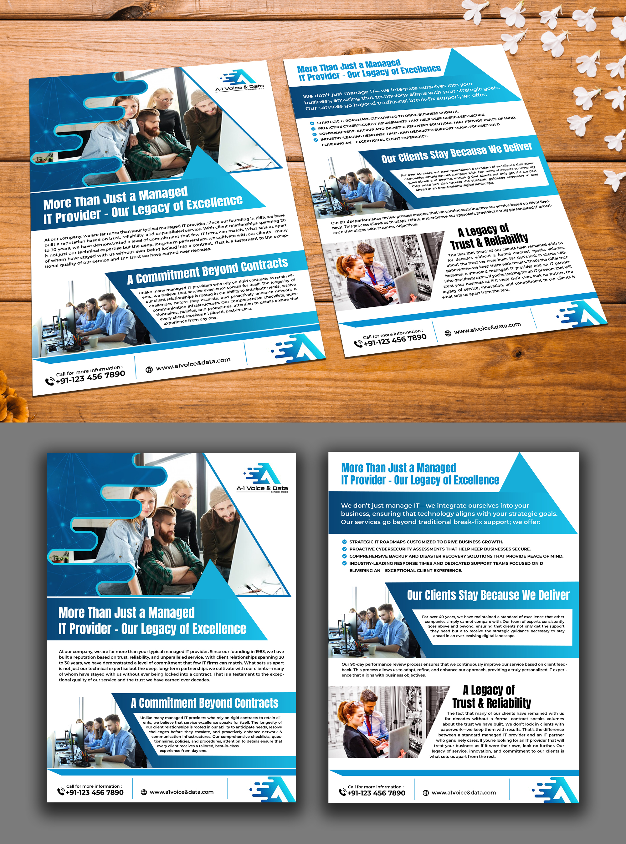 Flyer Design by websmartusa for A-1 Voice & Data | Design #34723361