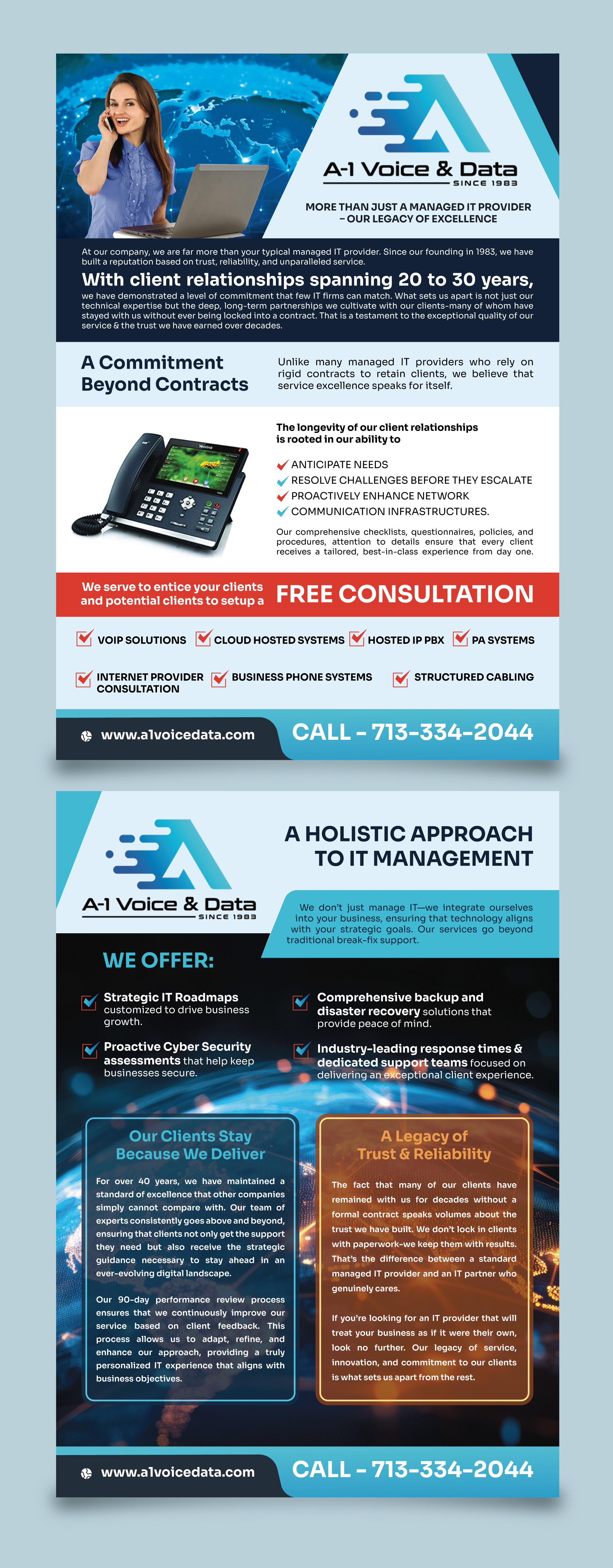 Flyer-Design von saurov für A-1 Voice & Data | Design #34723799