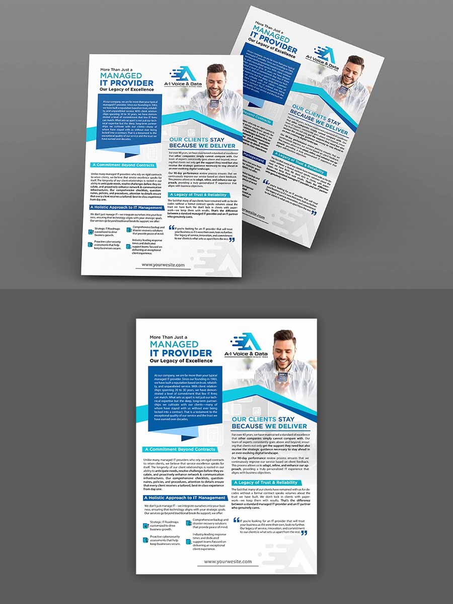 Flyer Design by n214008 for A-1 Voice & Data | Design #34723849