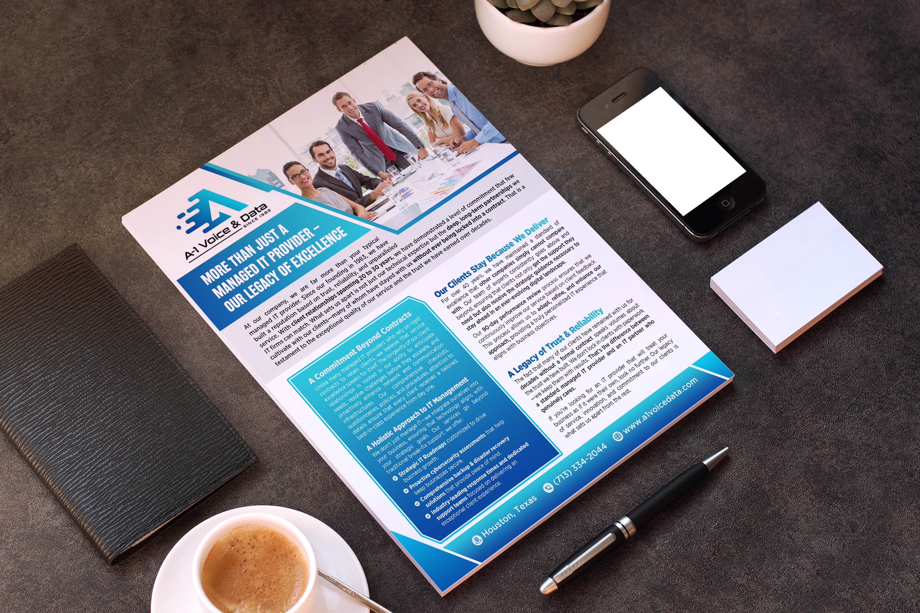 Flyer Design by GraphicsGuru for A-1 Voice & Data | Design #34723905