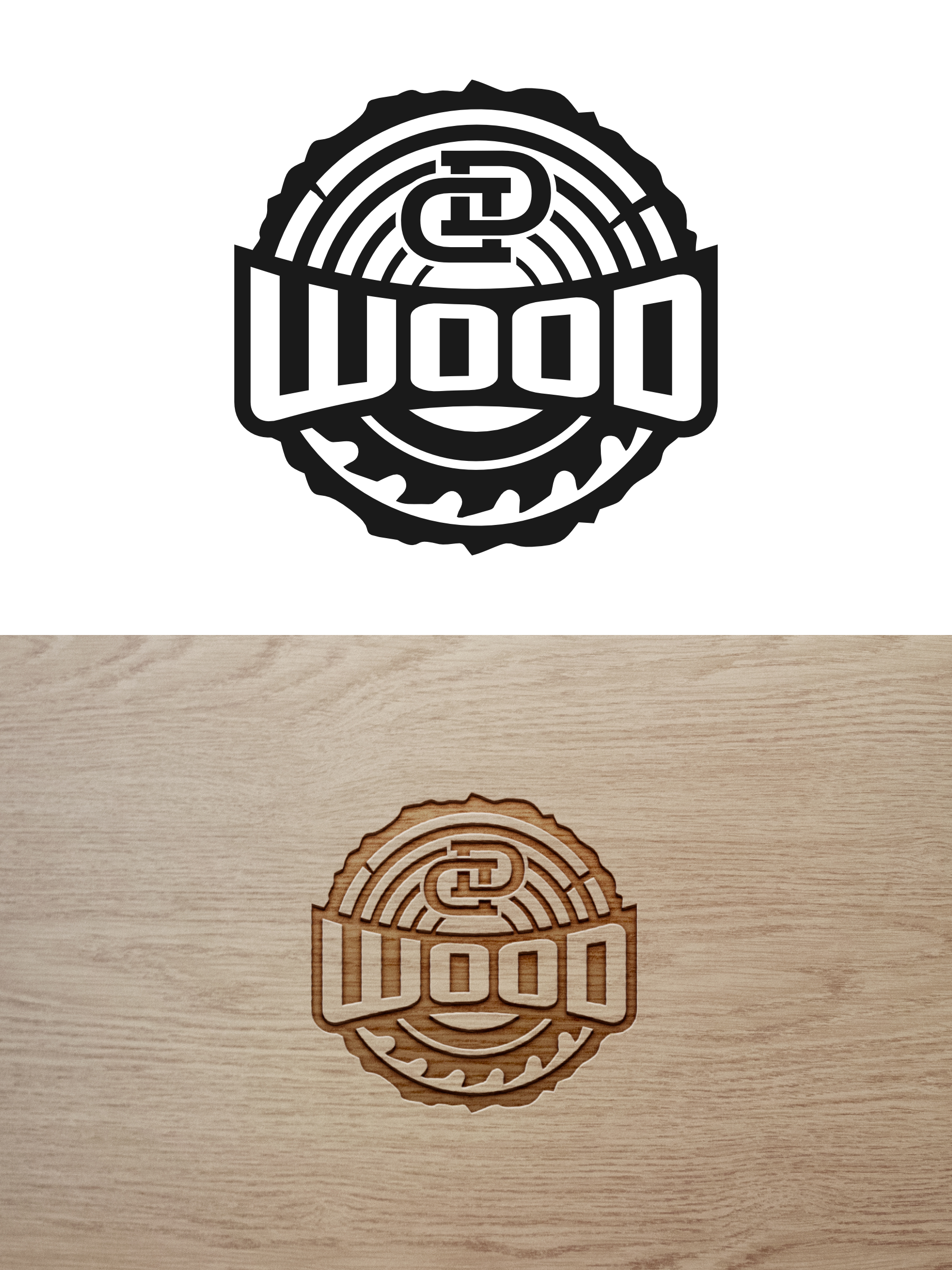 Logo Design by Aezakmi for Double D's Wood | Design #34774840