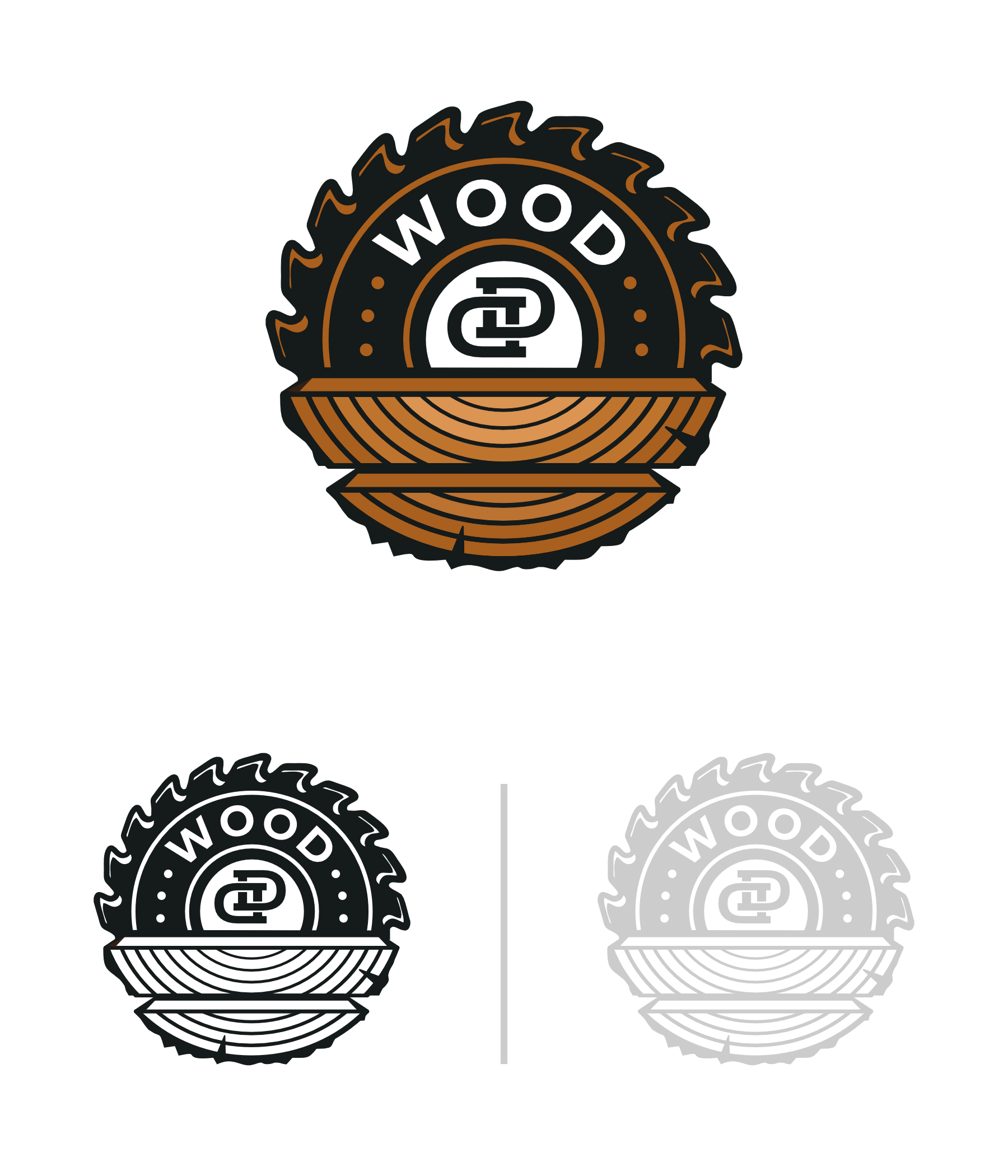 Logo Design by Aezakmi for Double D's Wood | Design #34774850
