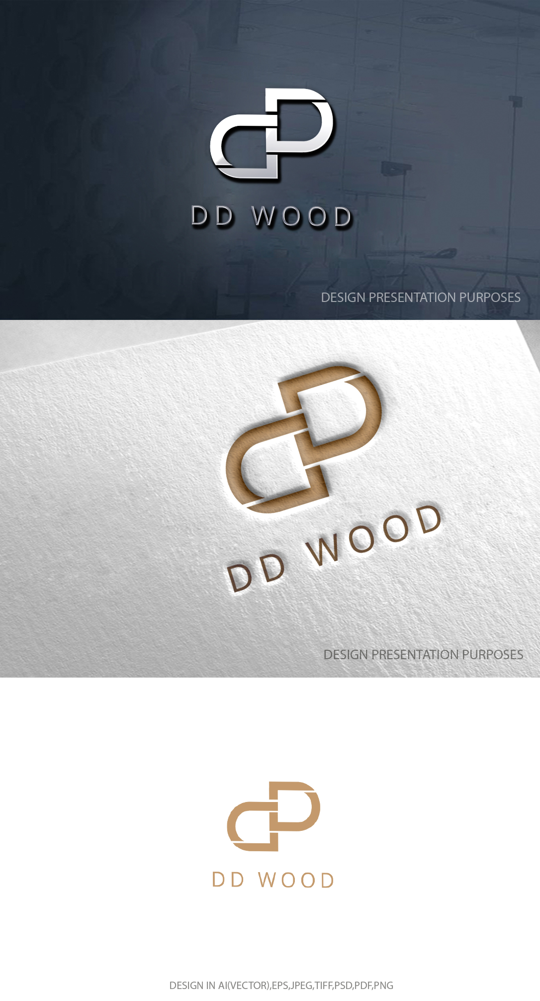Logo Design by zebronicgraphic for Double D's Wood | Design #34724138