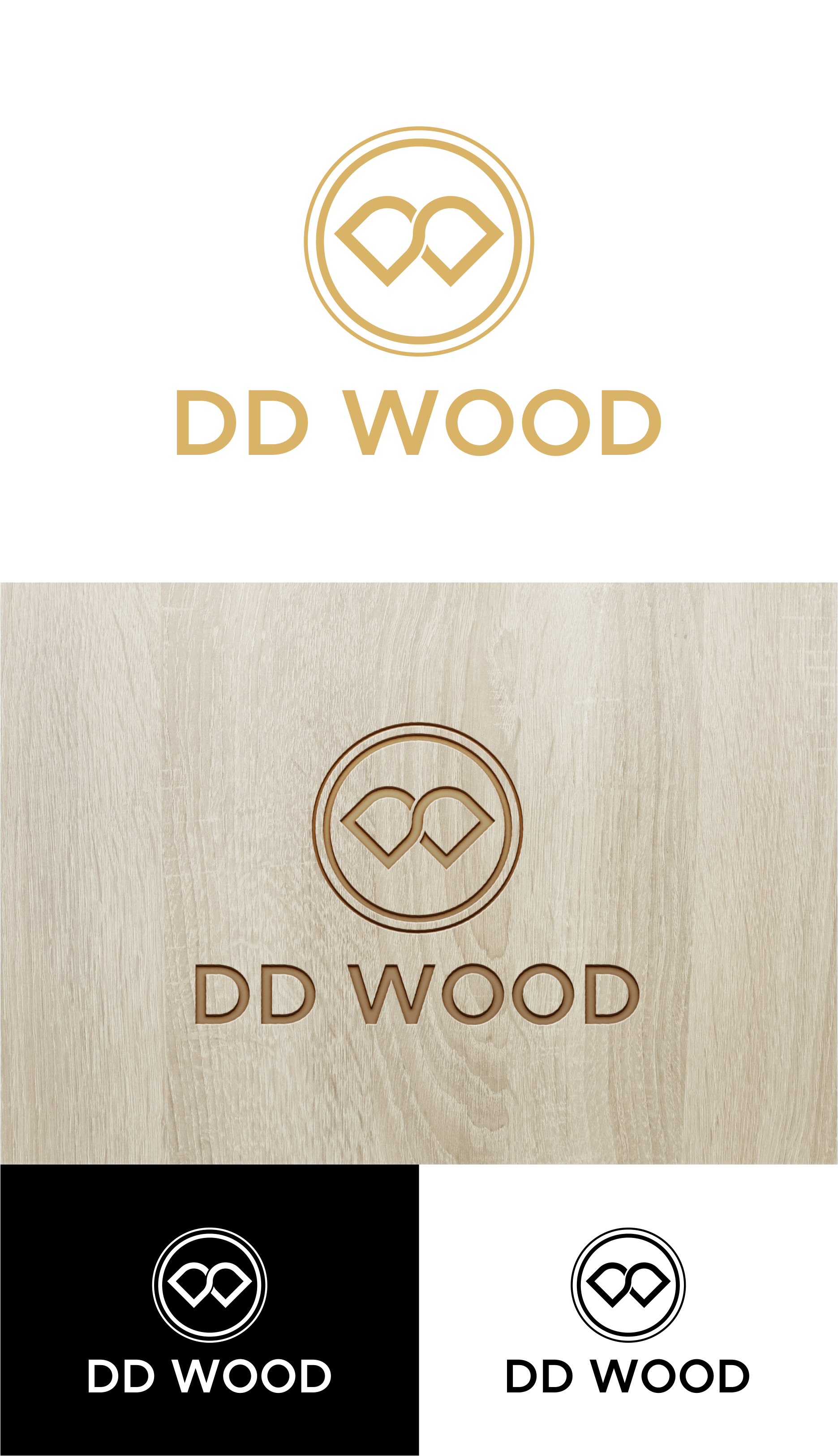 Logo Design by RAN MEI JS for Double D's Wood | Design #34719794