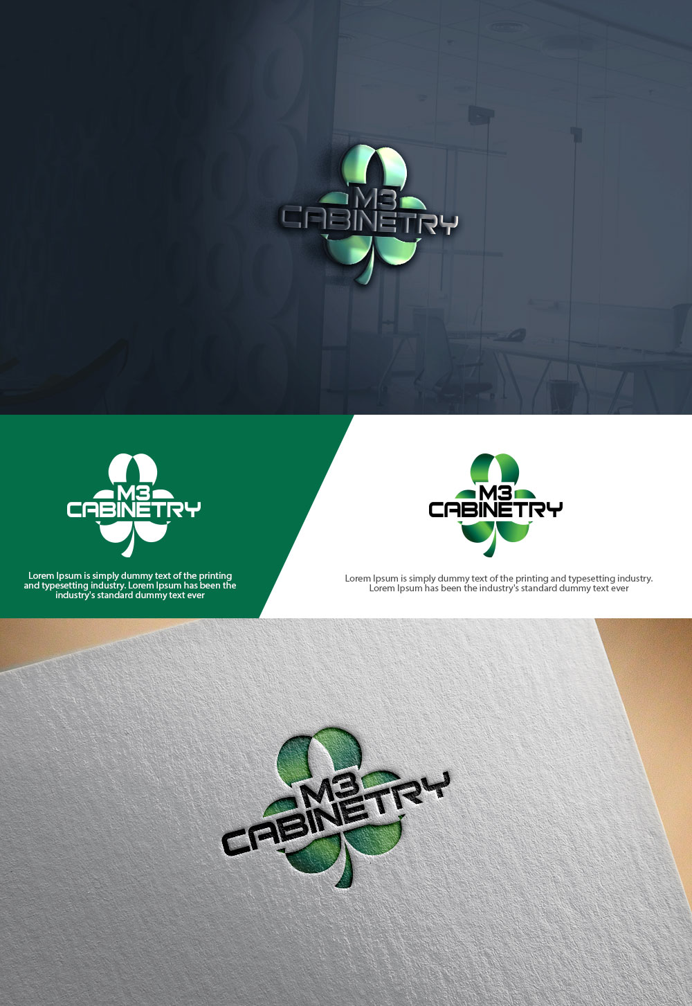Logo Design by sulemani  creation for M3 Cabinetry | Design #34734314