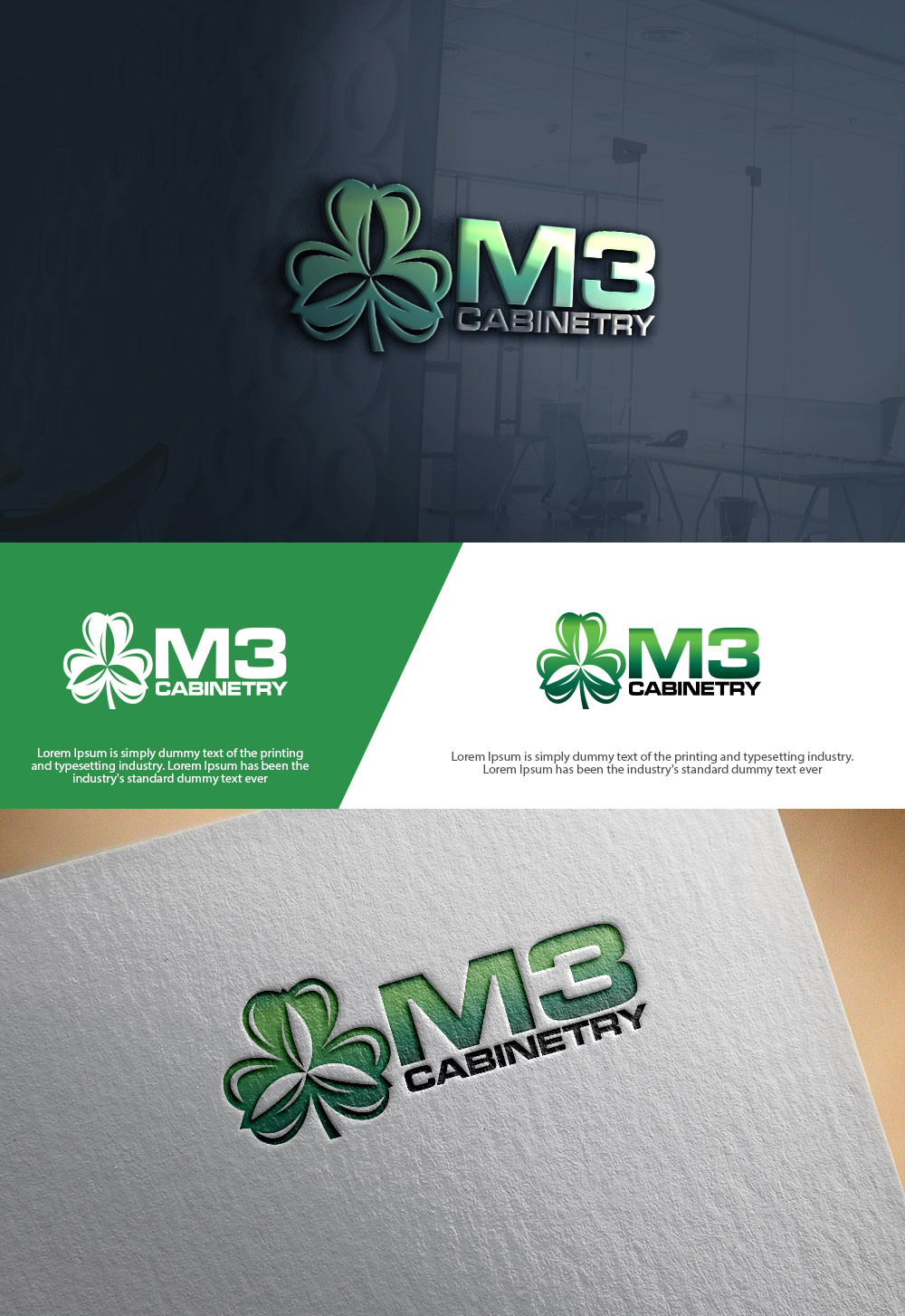 Logo Design by sulemani  creation for M3 Cabinetry | Design #34734315