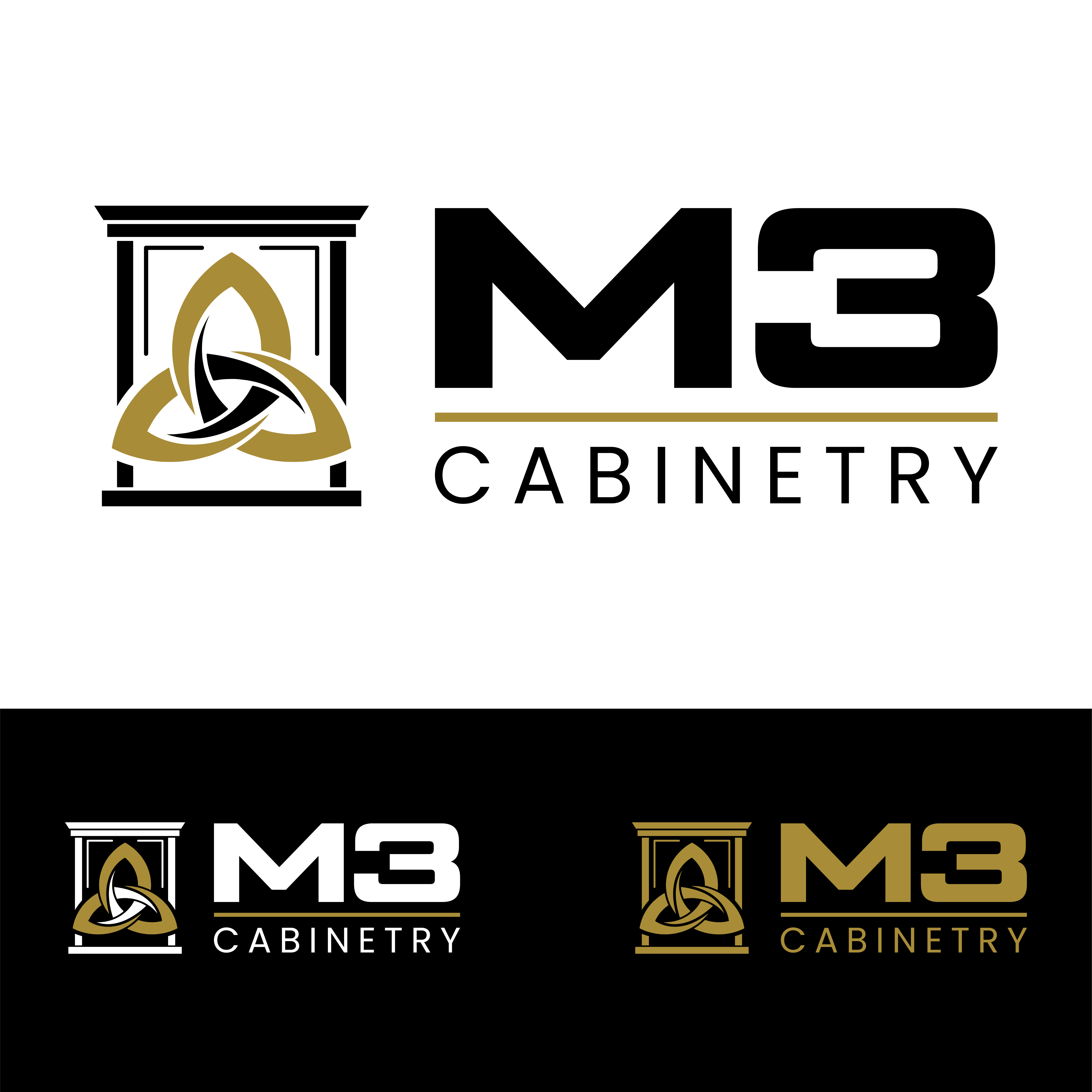 Logo Design by John Mark Arts for M3 Cabinetry | Design #34735640