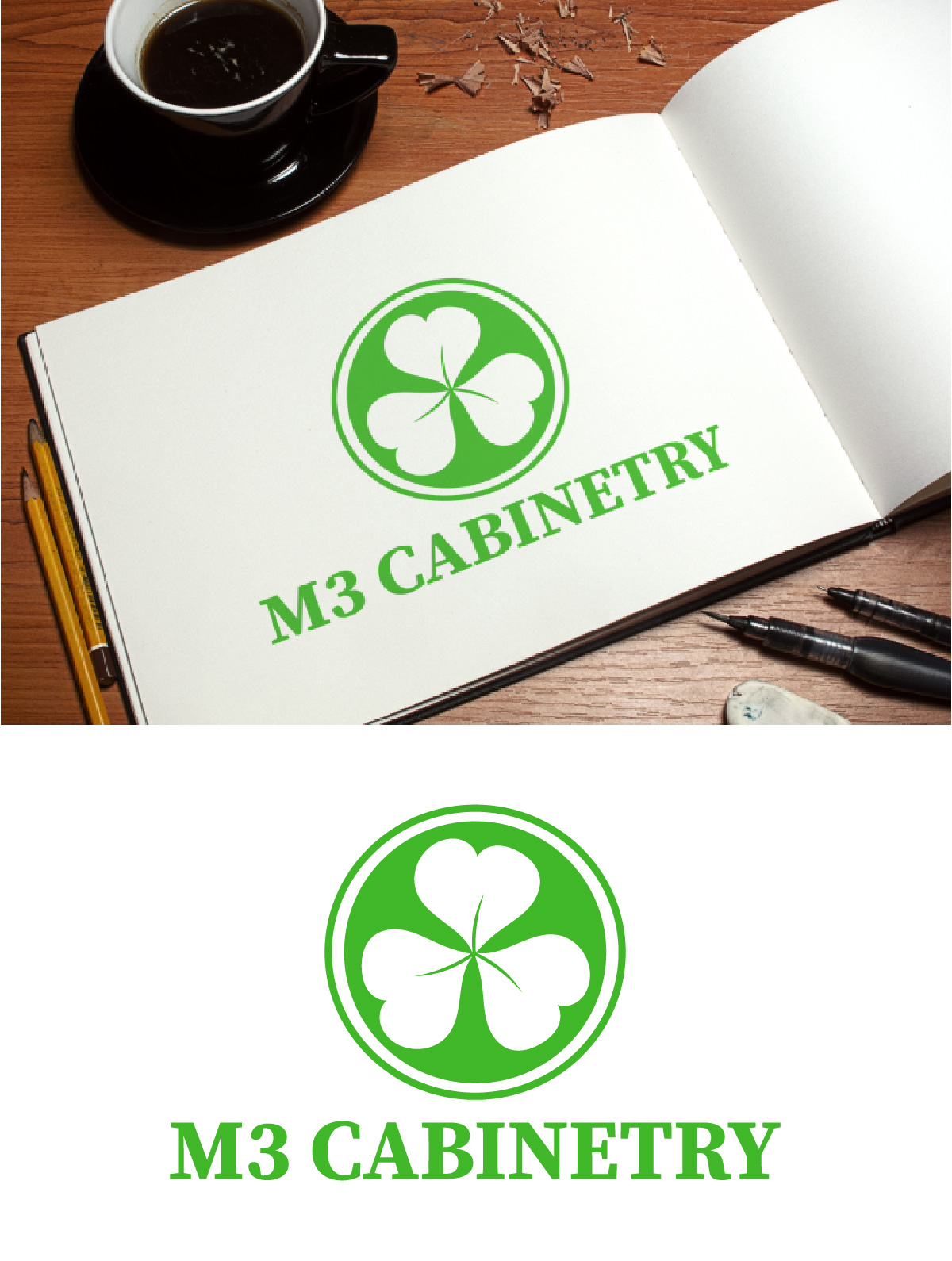 Logo Design by fly  design for M3 Cabinetry | Design #34731539