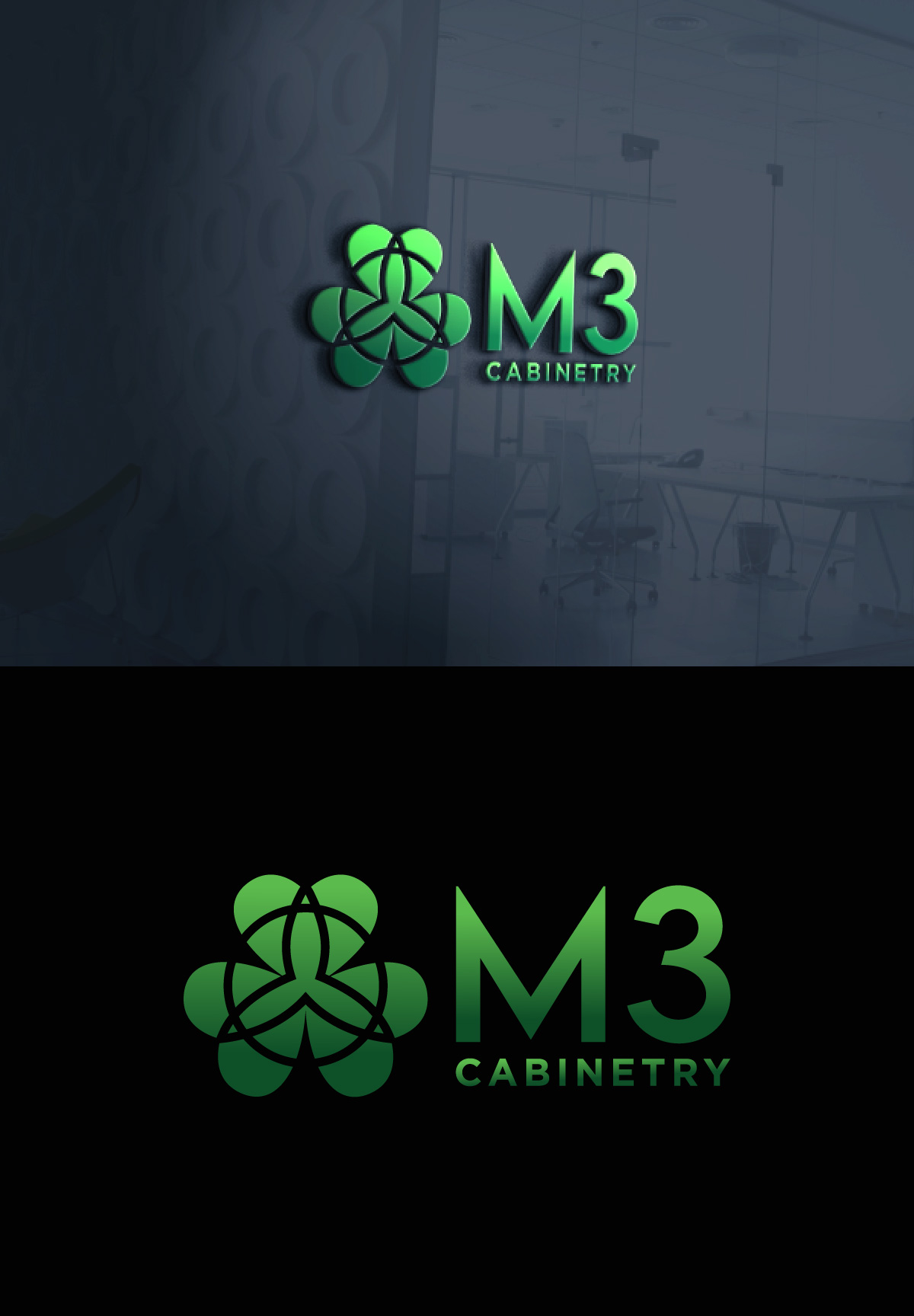 Logo Design by fly  design for M3 Cabinetry | Design #34731543