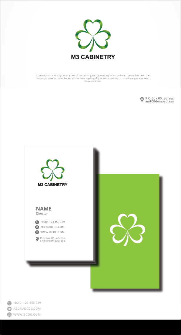 Logo Design by zebronicgraphic for M3 Cabinetry | Design #34732077