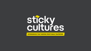 I want a logo for STICKY CULTURES, which is a company that provides speaking and training