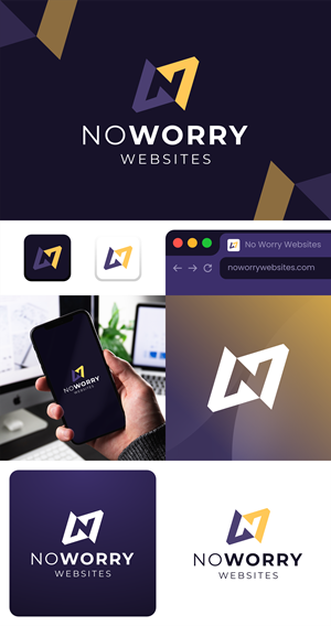 Logo Design by Aezakmi for No Worry Websites | Design: #34766077