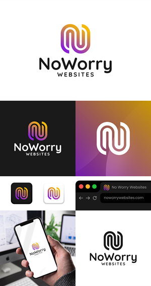 Logo Design by Aezakmi for No Worry Websites | Design: #34766084