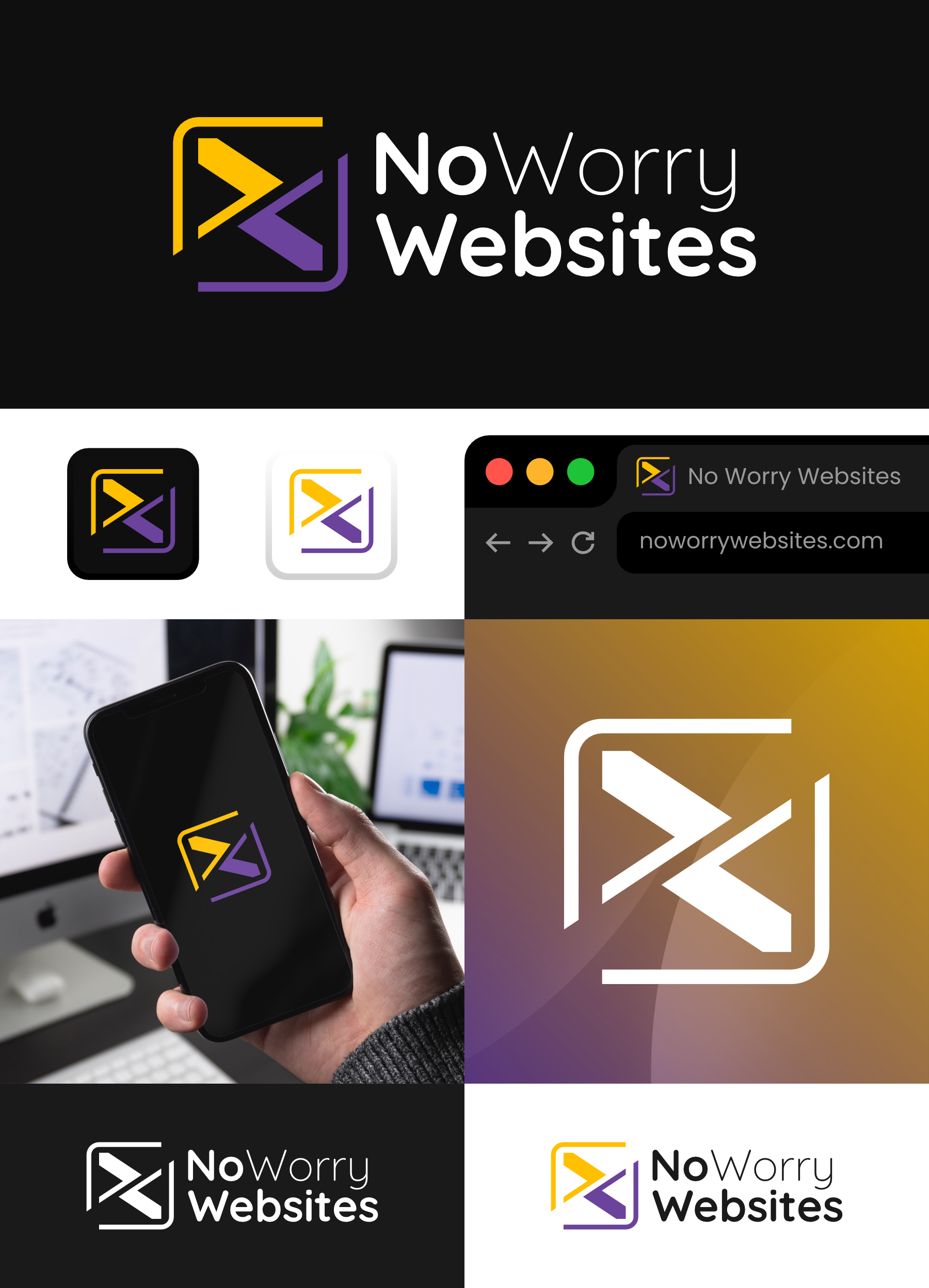 Logo Design by Aezakmi for No Worry Websites | Design #34779643