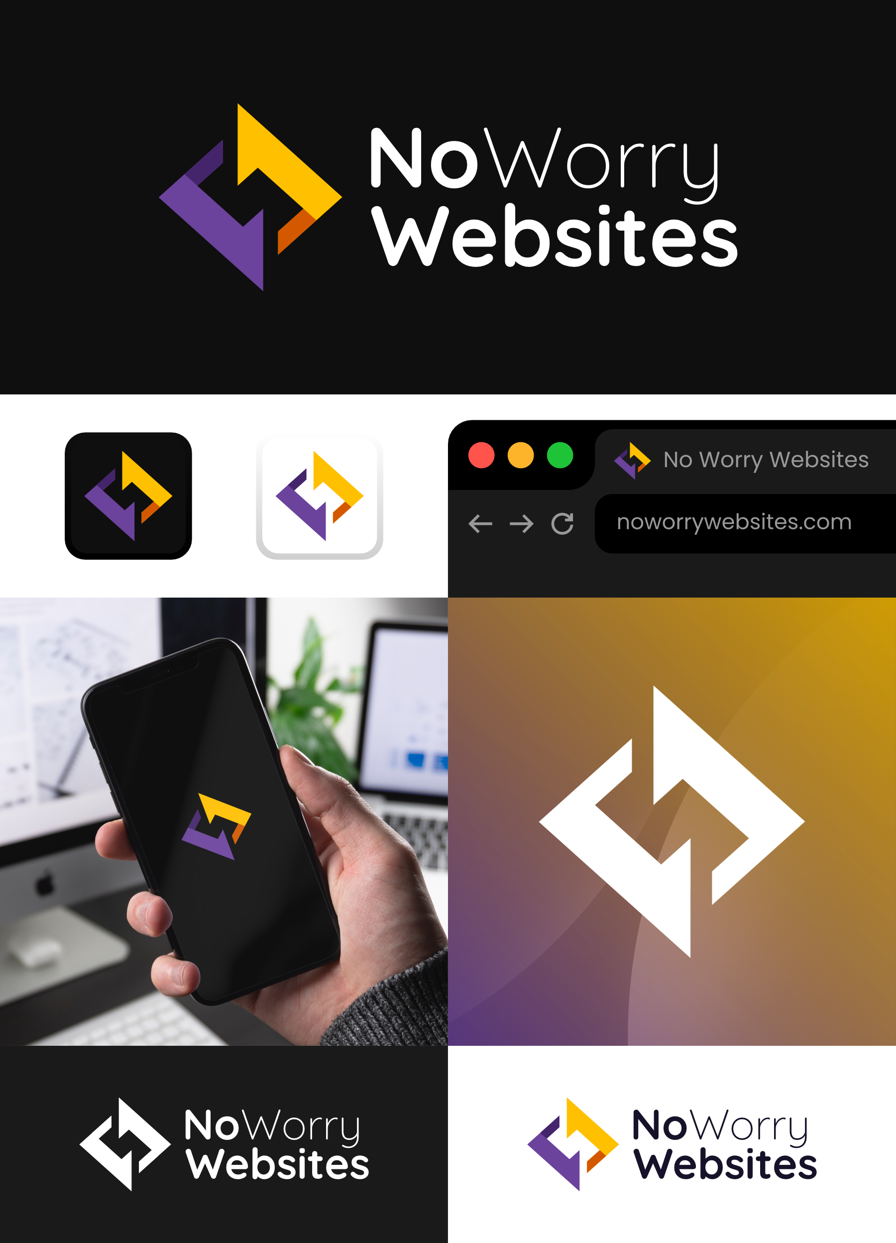 Logo Design by Aezakmi for No Worry Websites | Design #34779655