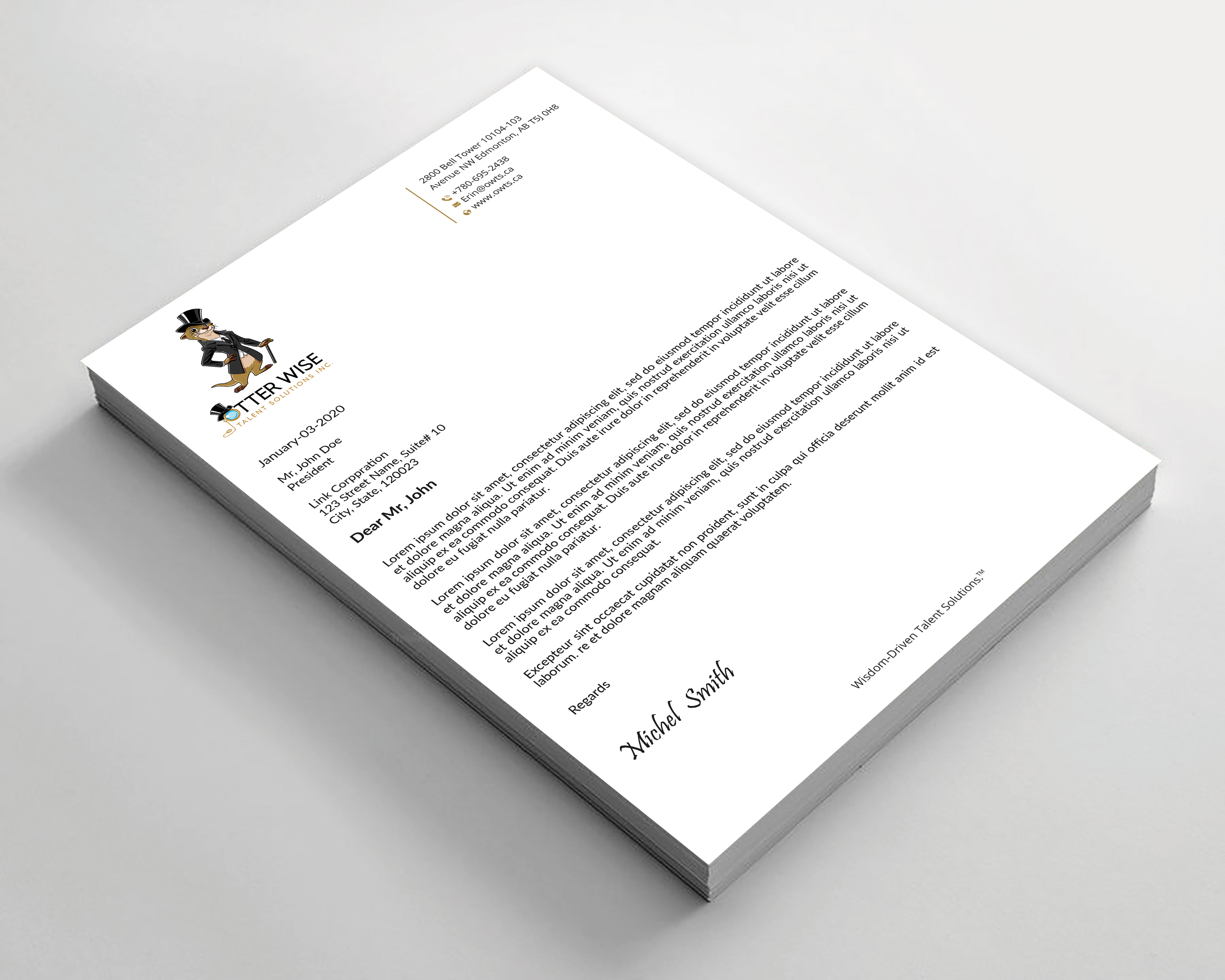 Letterhead Design by Expert Bappy for this project | Design #34735356