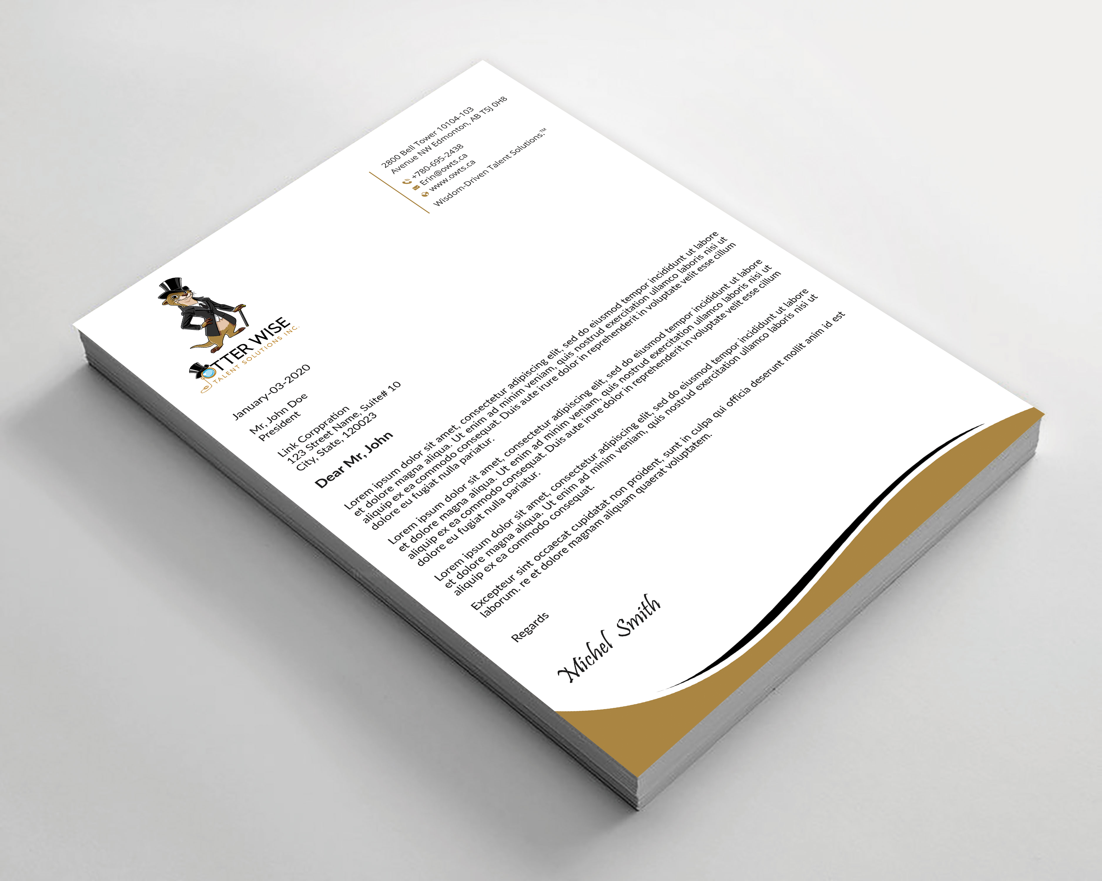 Letterhead Design by Expert Bappy for this project | Design #34735430