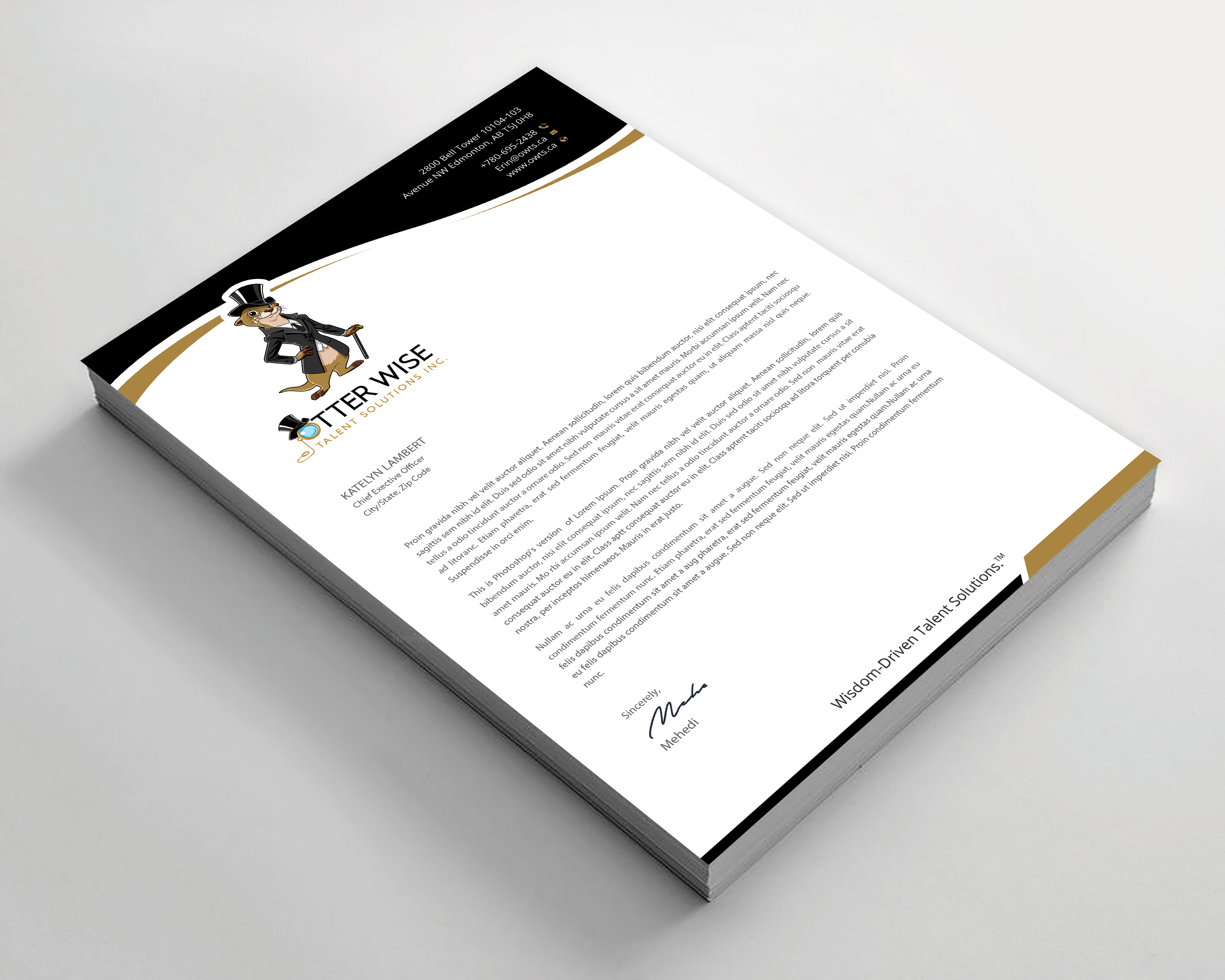 Letterhead Design by Expert Bappy for this project | Design #34736018