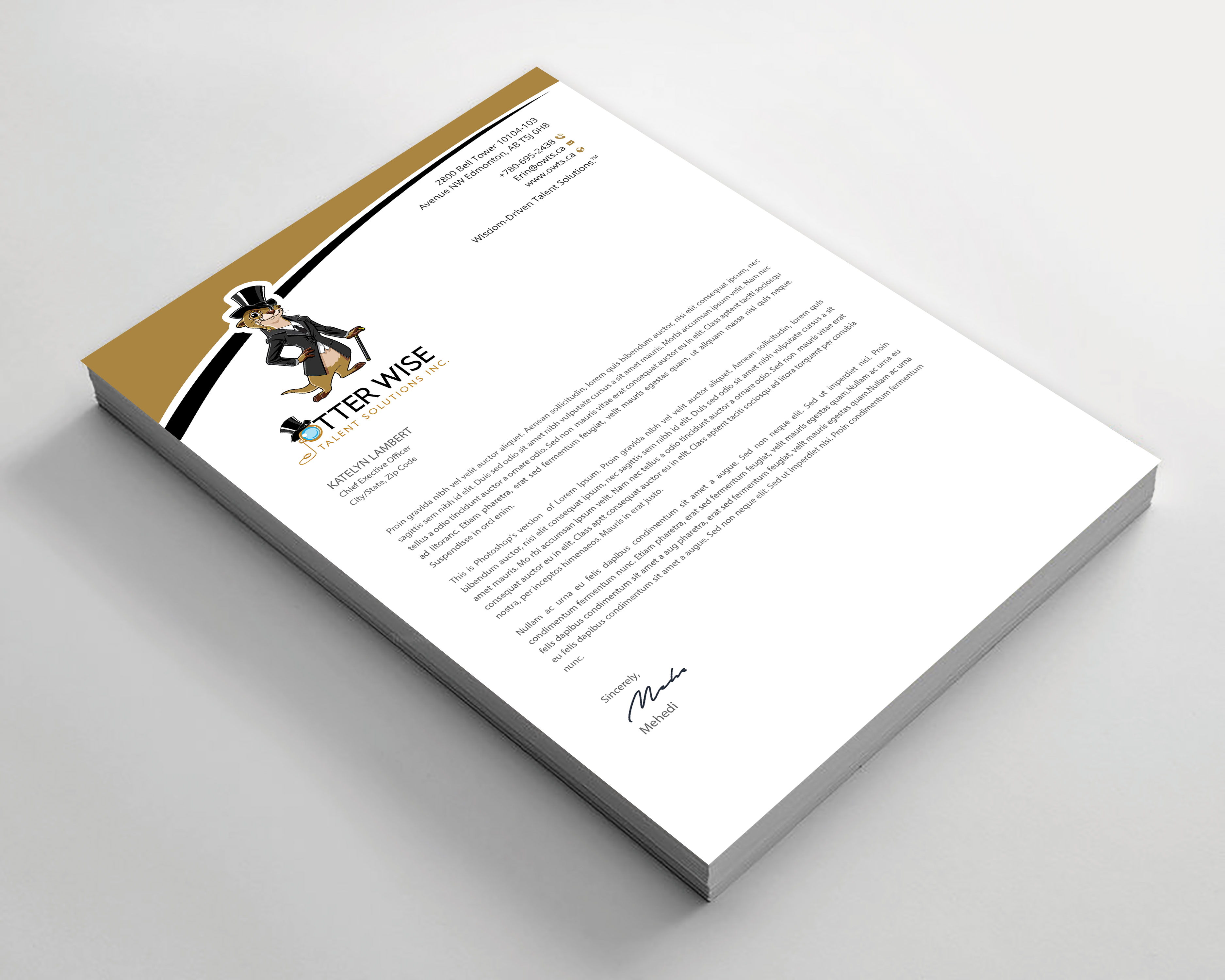 Letterhead Design by Expert Bappy for this project | Design #34736053
