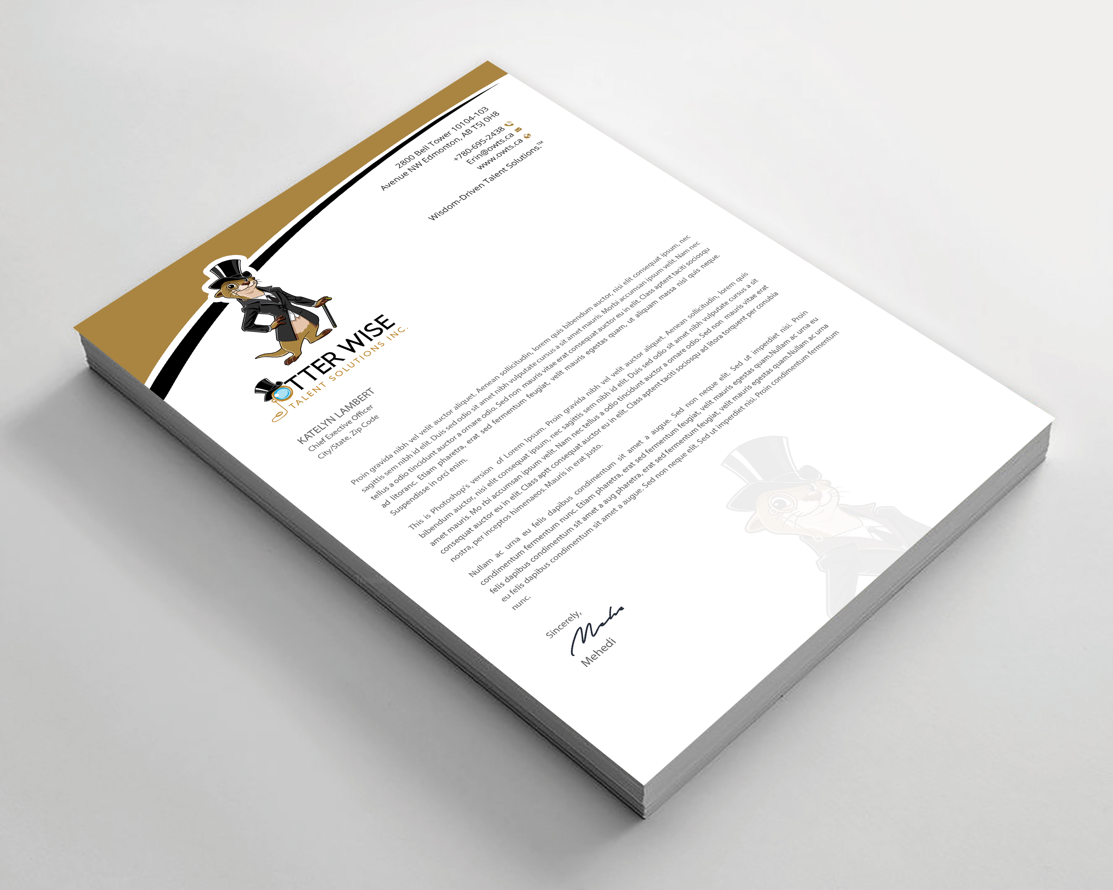 Letterhead Design by Expert Bappy for this project | Design #34736064