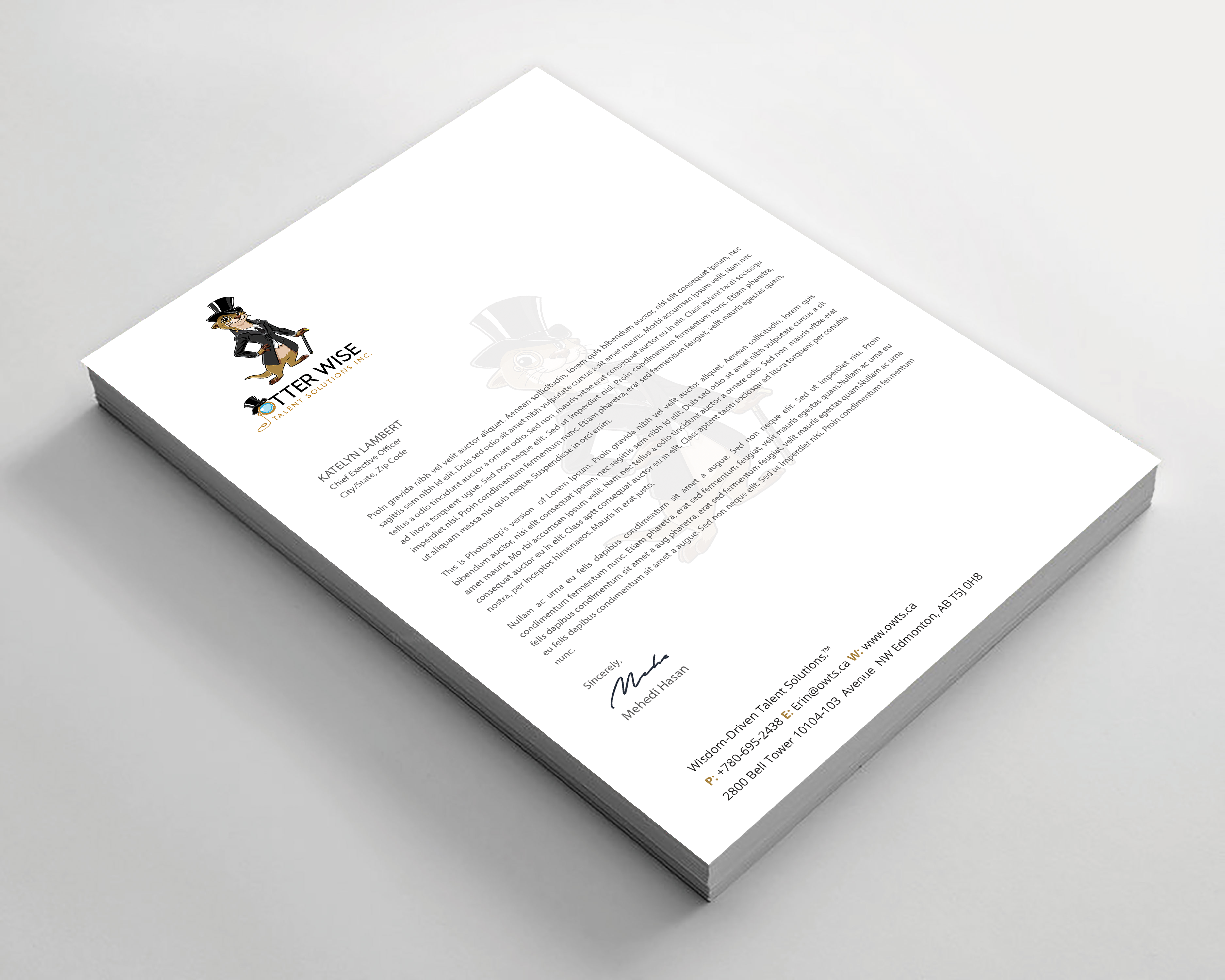 Letterhead Design by Expert Bappy for this project | Design #34736433