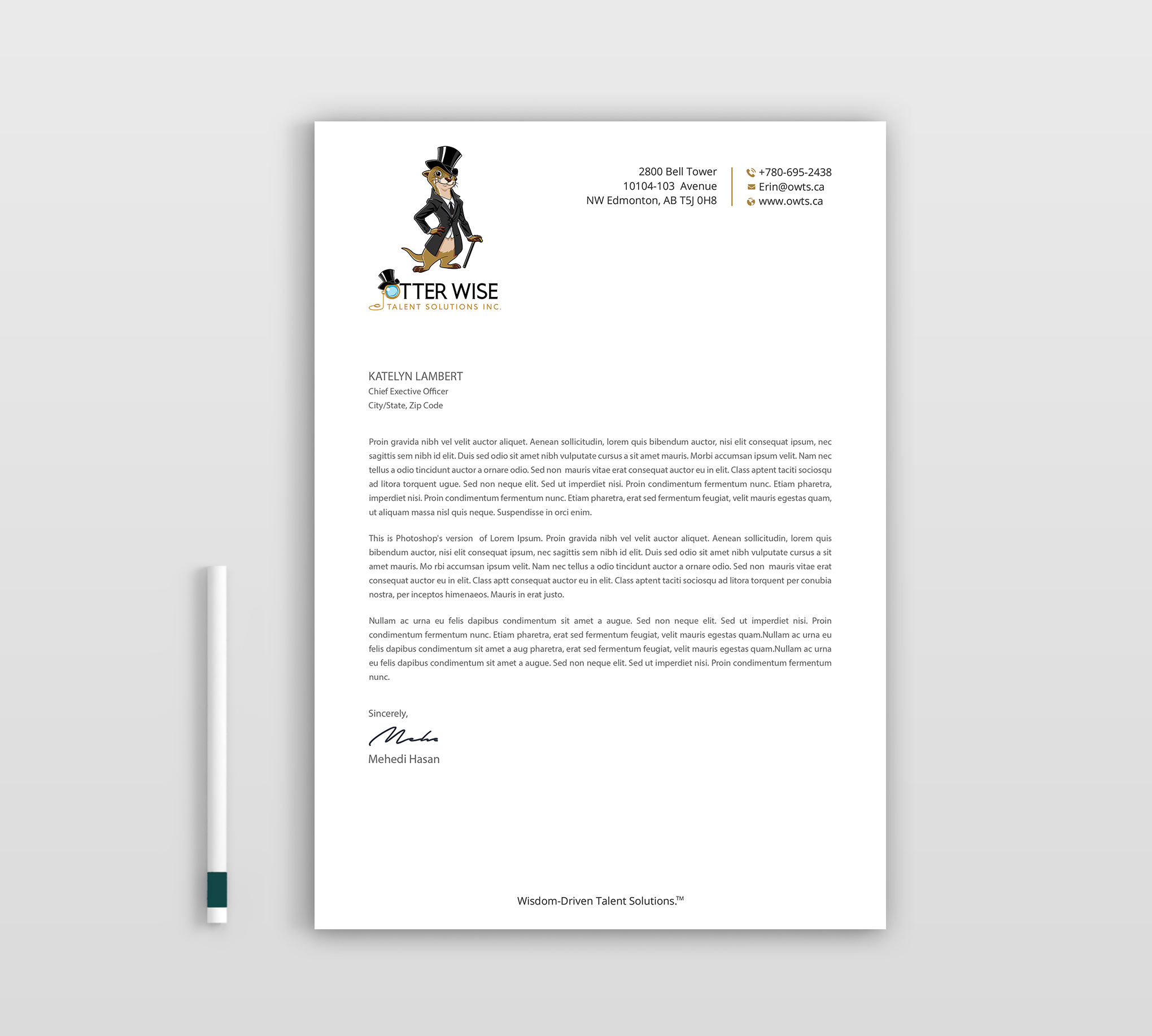 Letterhead Design by Expert Bappy for this project | Design #34736877