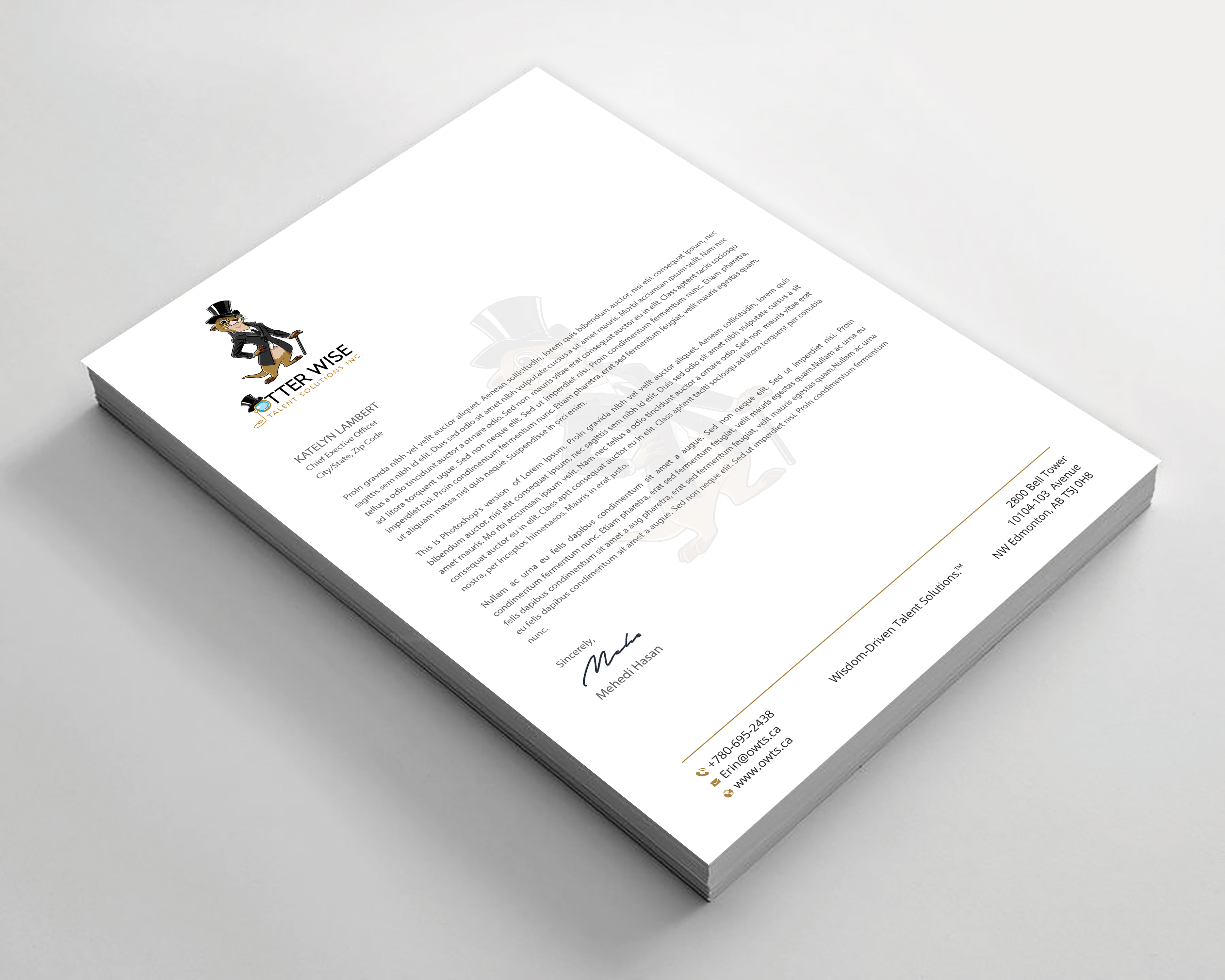 Letterhead Design by Expert Bappy for this project | Design #34737103