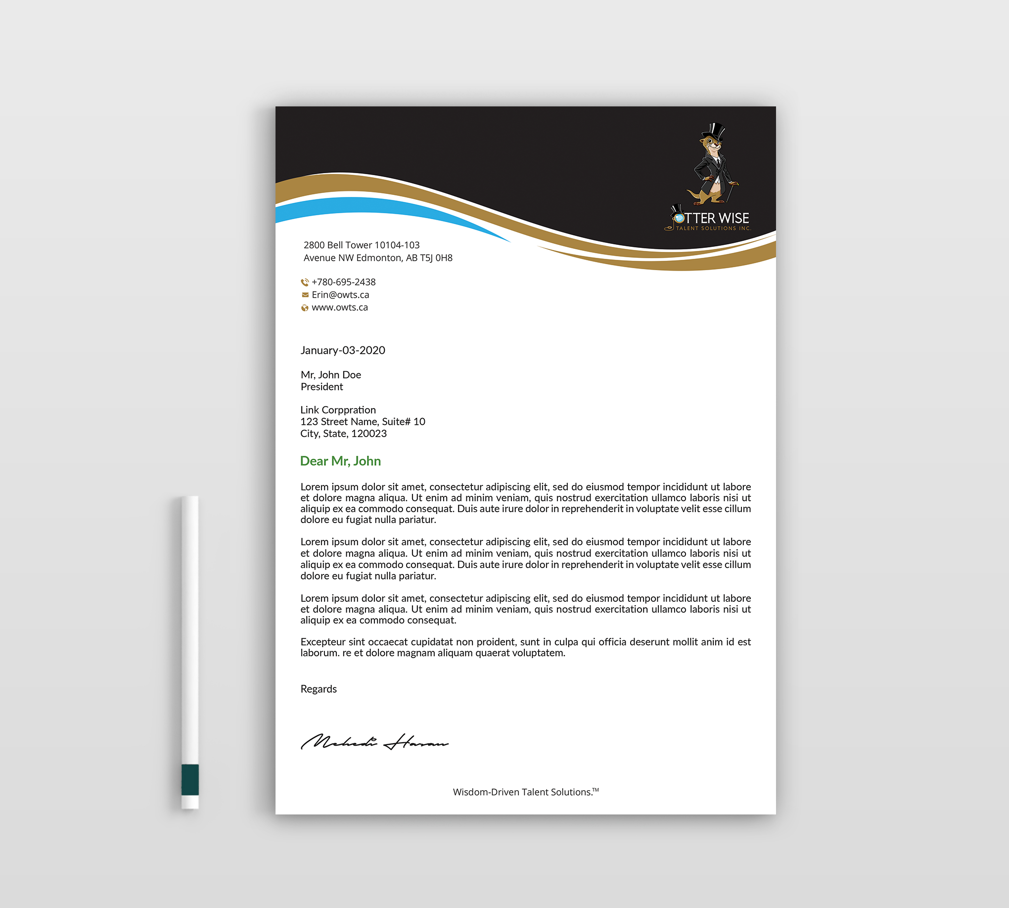 Letterhead Design by Expert Bappy for this project | Design #34737162