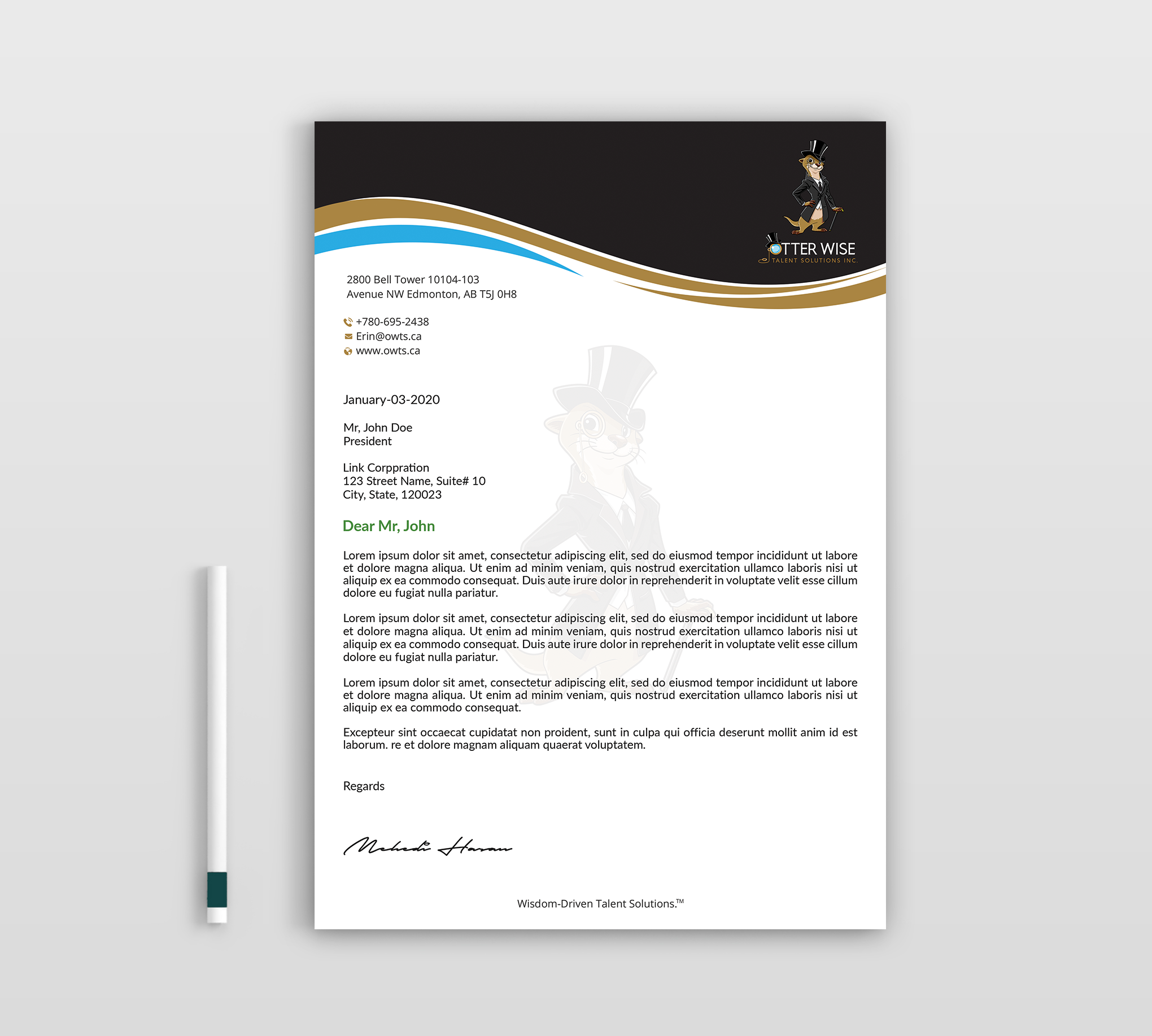 Letterhead Design by Expert Bappy for this project | Design #34737167