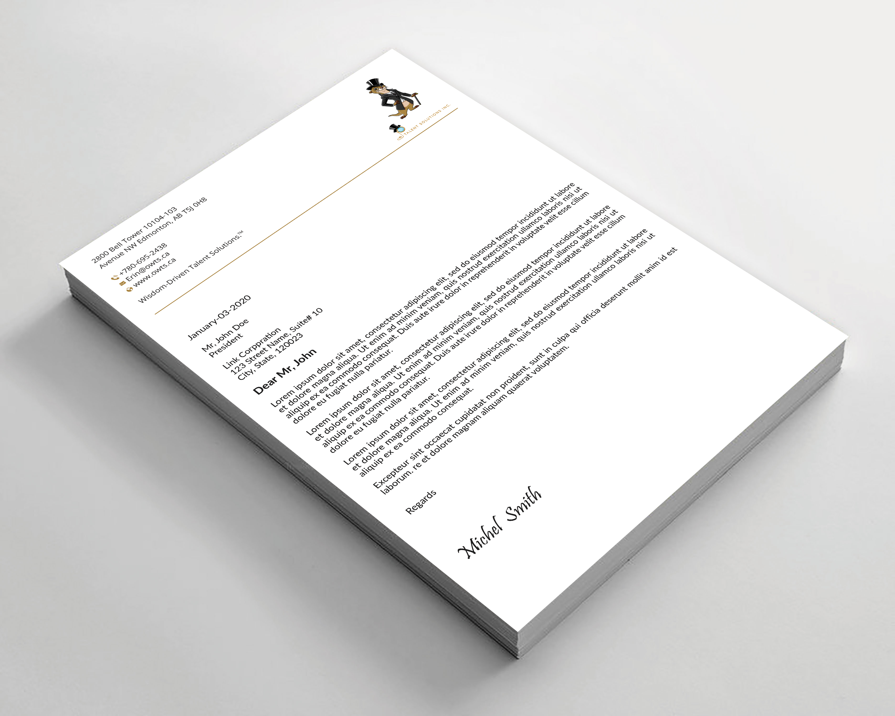 Letterhead Design by Expert Bappy for this project | Design #34737296