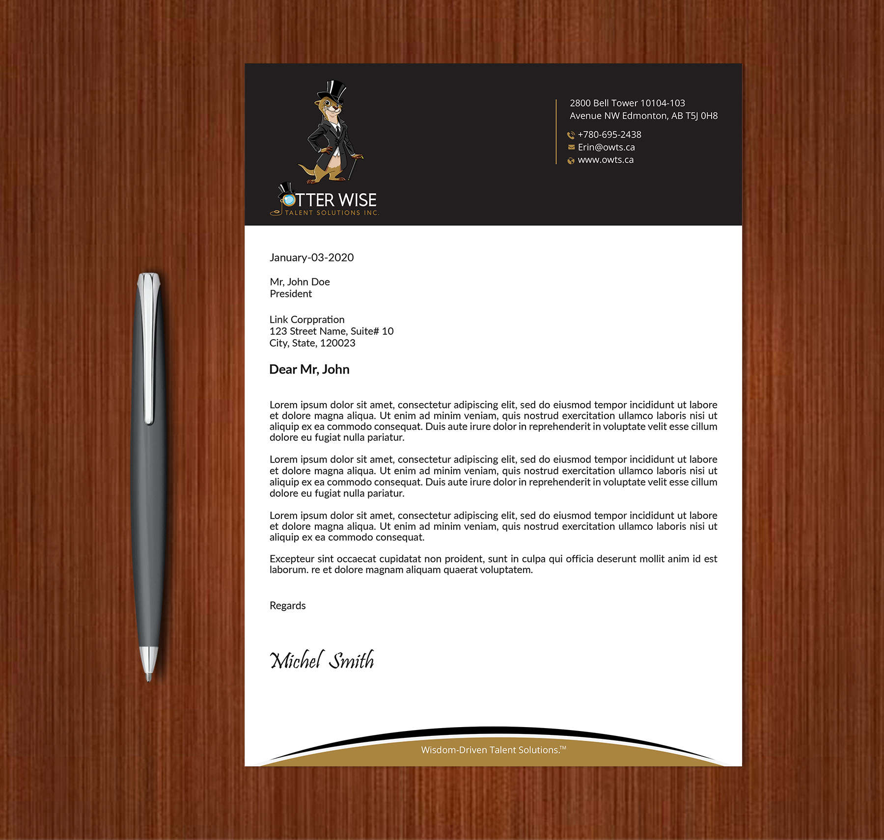 Letterhead Design by Expert Bappy for this project | Design #34739744