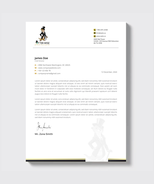 Letterhead Design by artbitin for this project | Design: #34736350