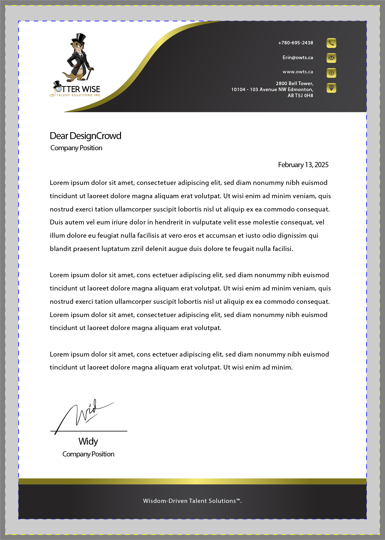 Letterhead Design by Line Art Taste for this project | Design #34735059