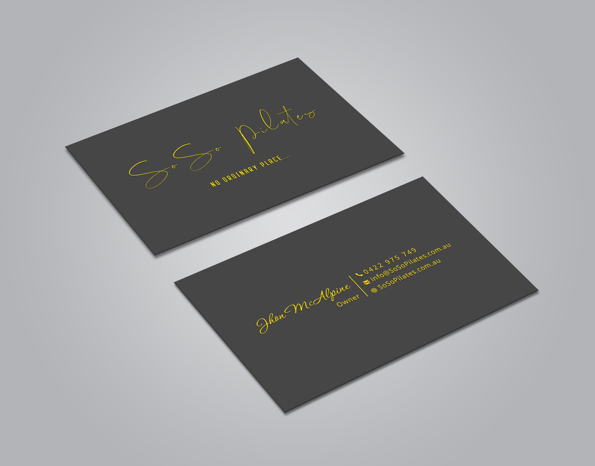 Business Card Design by Creative Moon Design for SoSo Pilates | Design #34741373