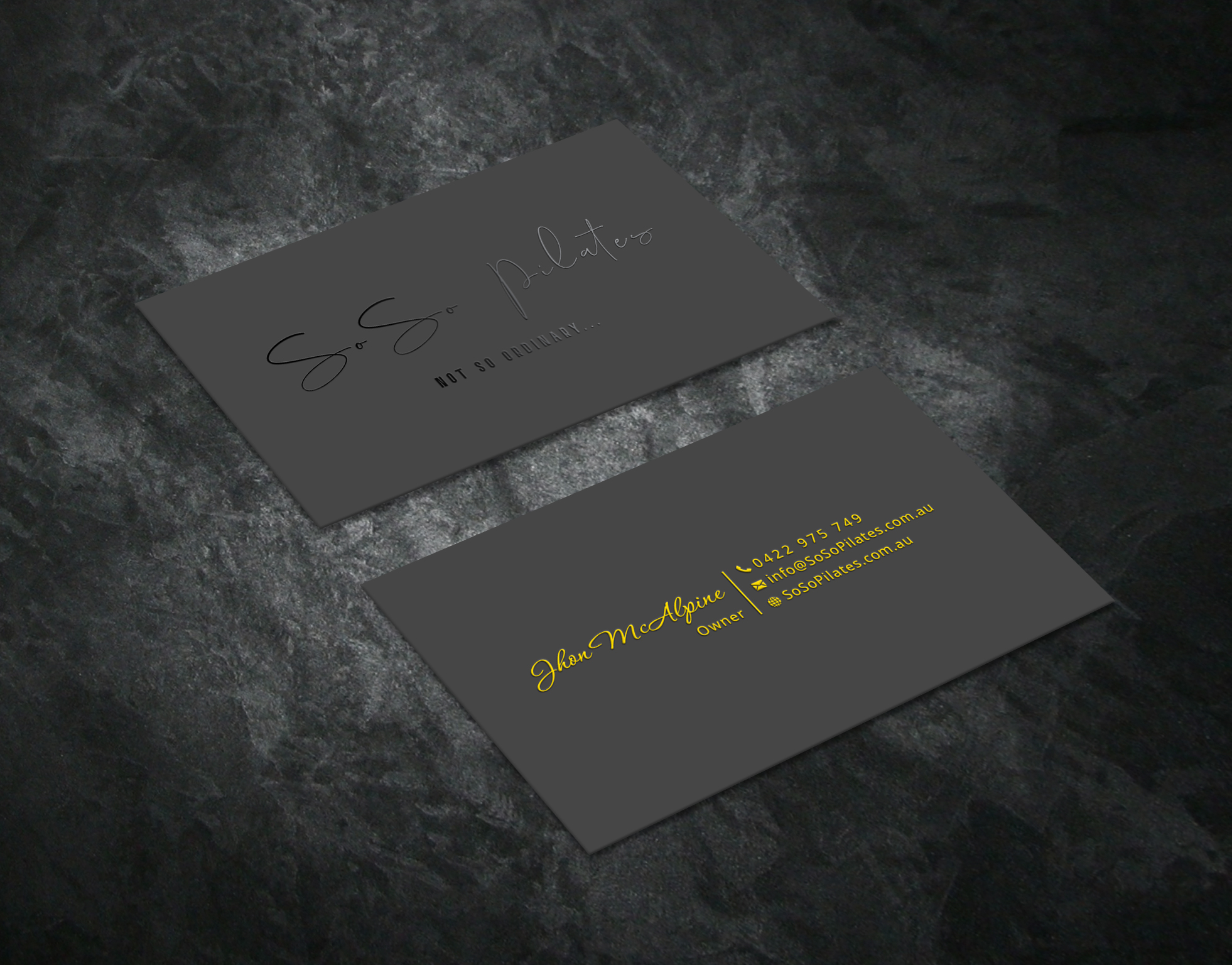 Business Card Design by Creative Moon Design for SoSo Pilates | Design #34741374